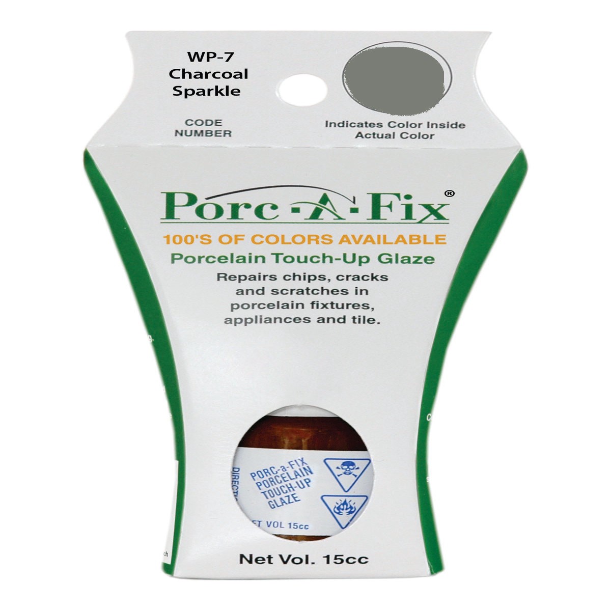 WP-7 Porc-A-Fix Touch Up Repair Glaze - Whirlpool Charcoal Sparkle