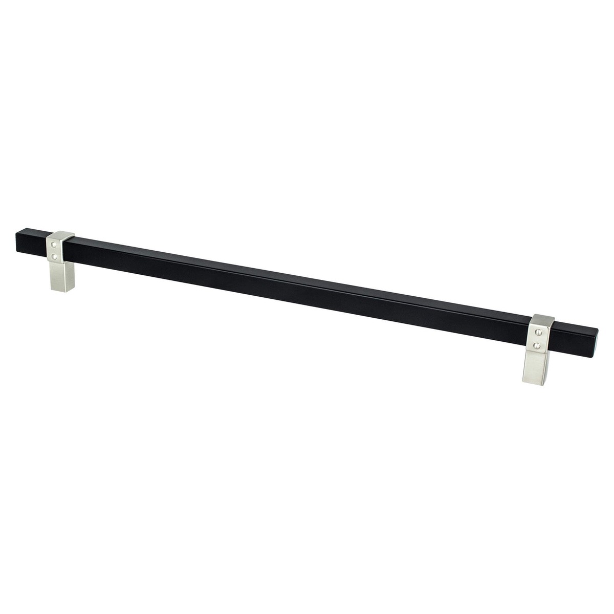 Berenson Rivet Rebel Appliance Pull in Matte Black and Brushed Nickel