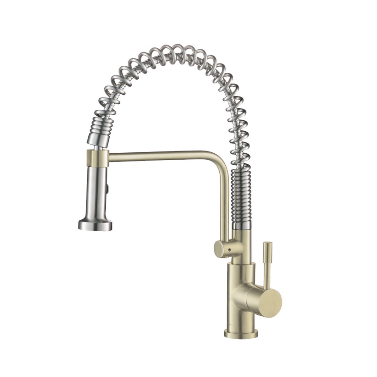 Caso Semi-Professional Dual Spray Pull Out Kitchen Faucet - Single Hole - 20 Stainless SteelLight Tan