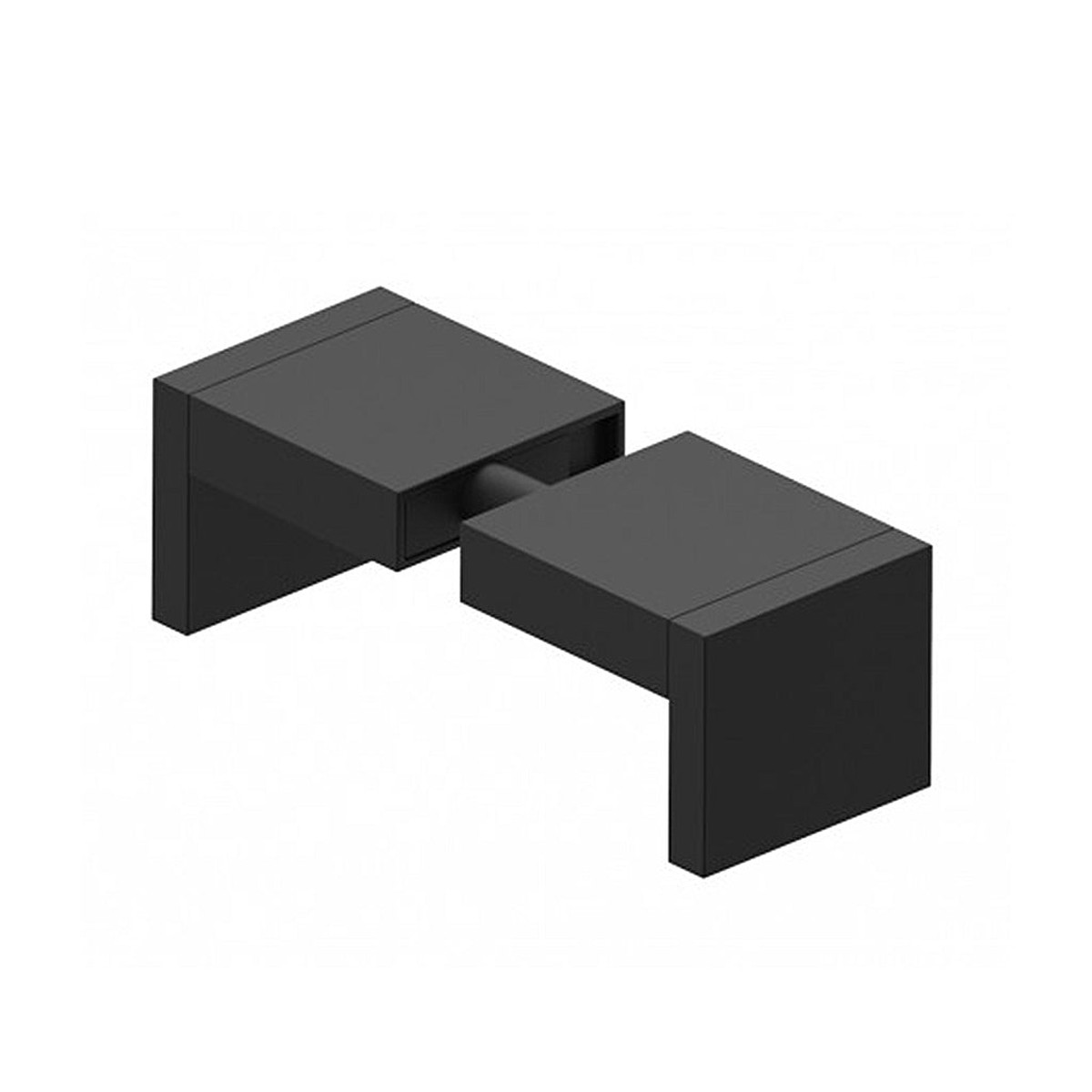 Hamburg Double Shower Door Handle - Door Mount - 4 BrassMatt Black