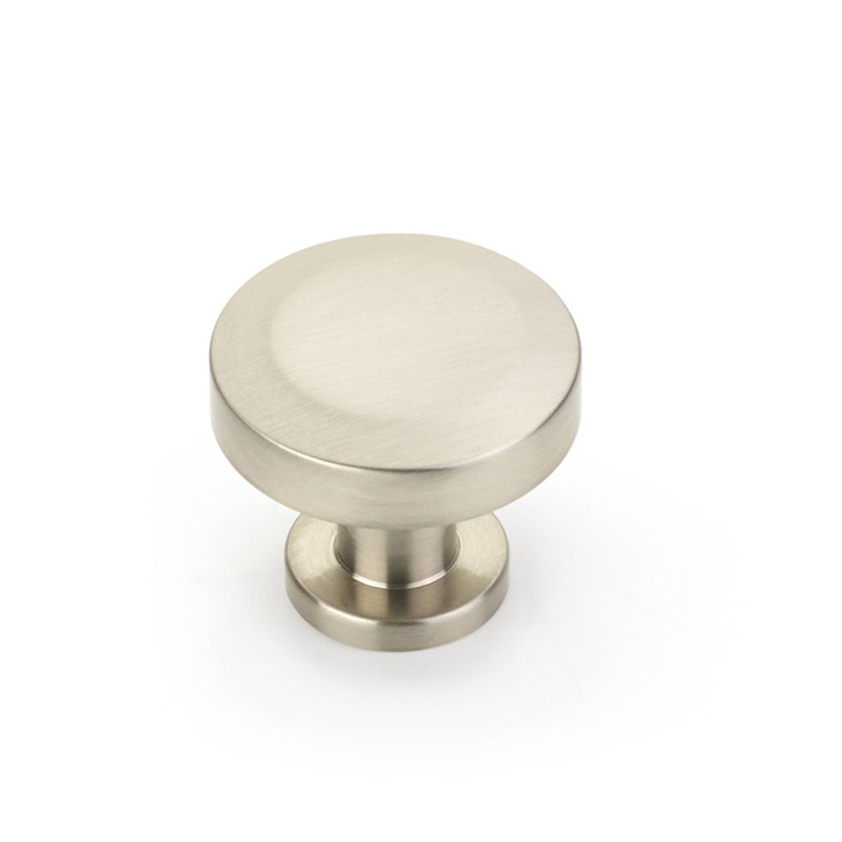 Heathrow Round Cabinet Knob - Cabinet Mount - 2 BrassBrushed Nickel