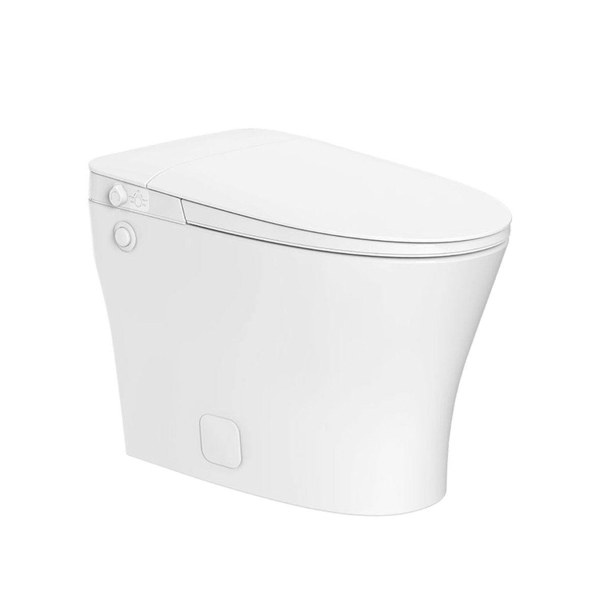 Iwash Elongated Tankless Non-Electric Bidet Smart Toilets - Floor Mount - 16 CeramicWhite