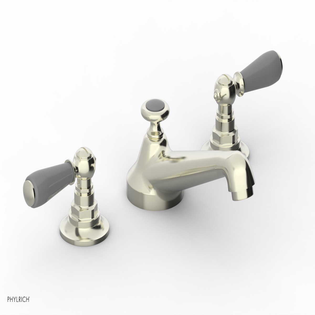 JAMESTOWN Widespread Faucet - Low Spout - Lever Handle with Grey Accents 165-02