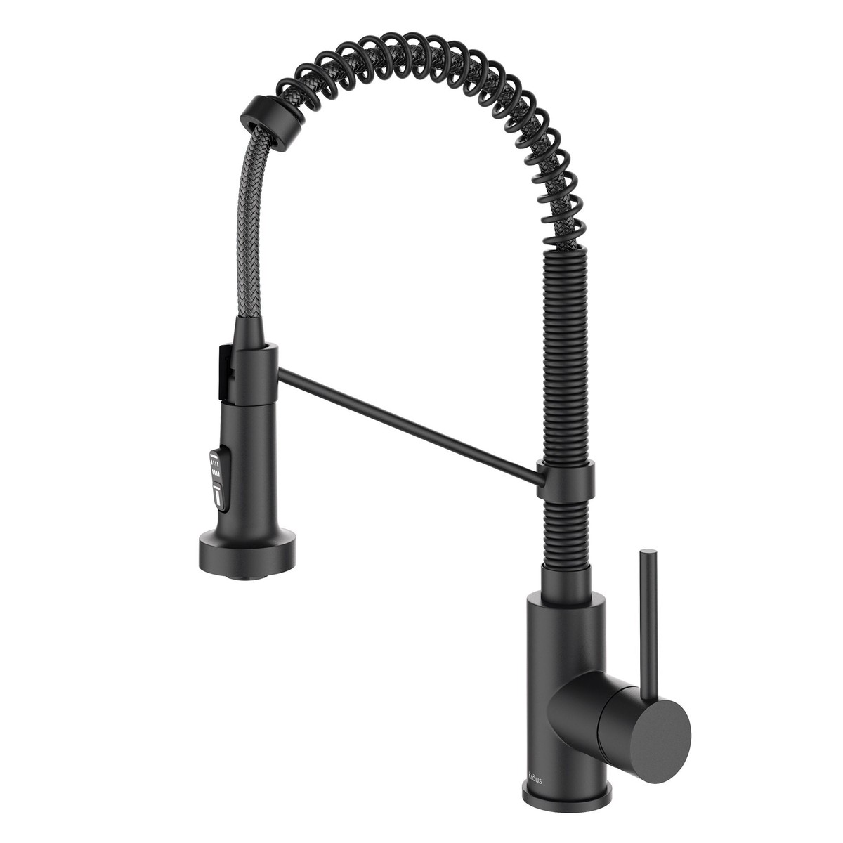 KRAUS Touchless Pull-Down Single Handle 18-Inch Kitchen Faucet in Matte Black