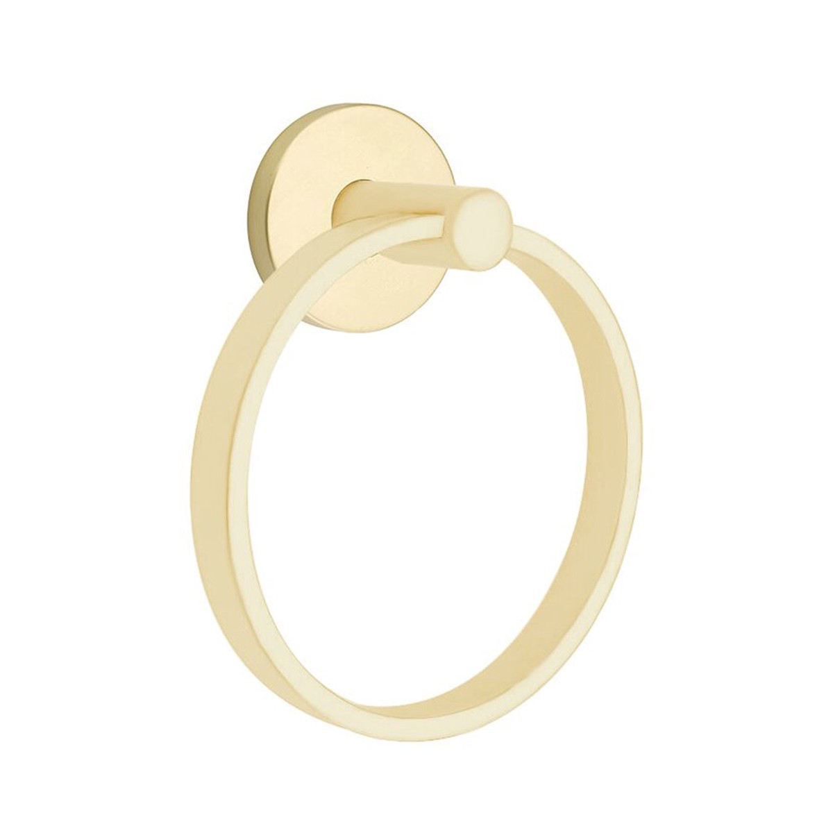 Modern Disk Towel Ring - Wall Mount - 7 BrassSatin Brass