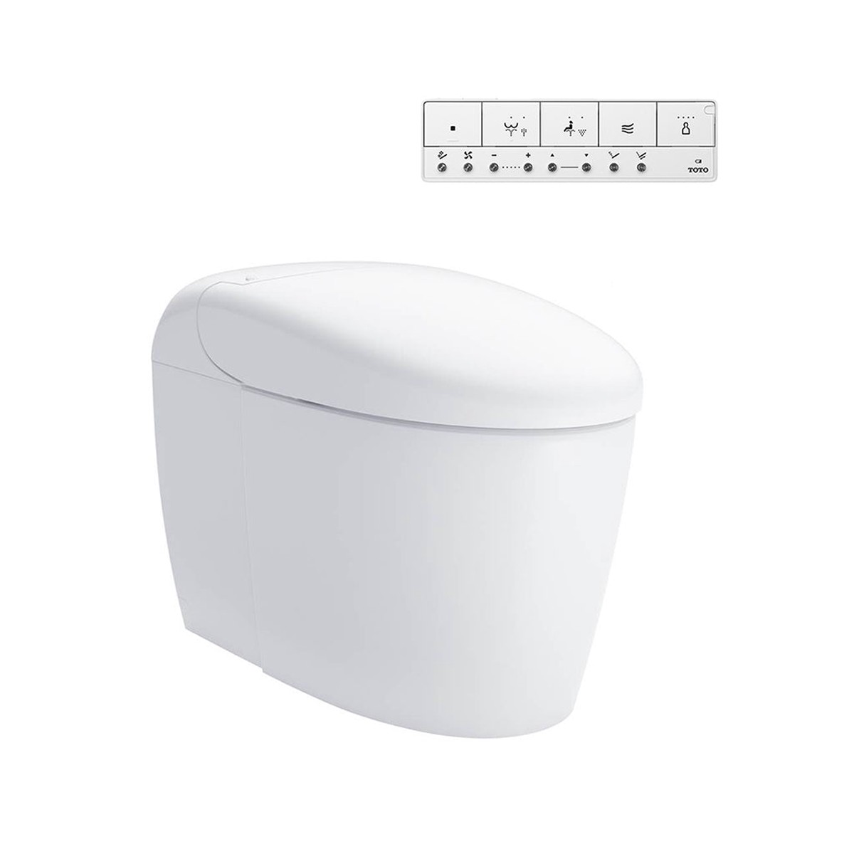 Neorest RS Elongated Dual Flush One Piece Toilet with Smart Bidet Seat - Floor Mount - 16 Vitreous ChinaCotton
