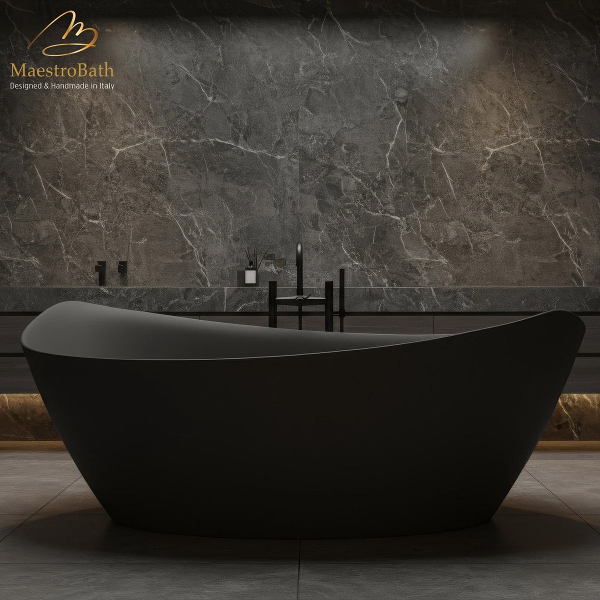 Nouh Luxury Freestanding Bathtub Black