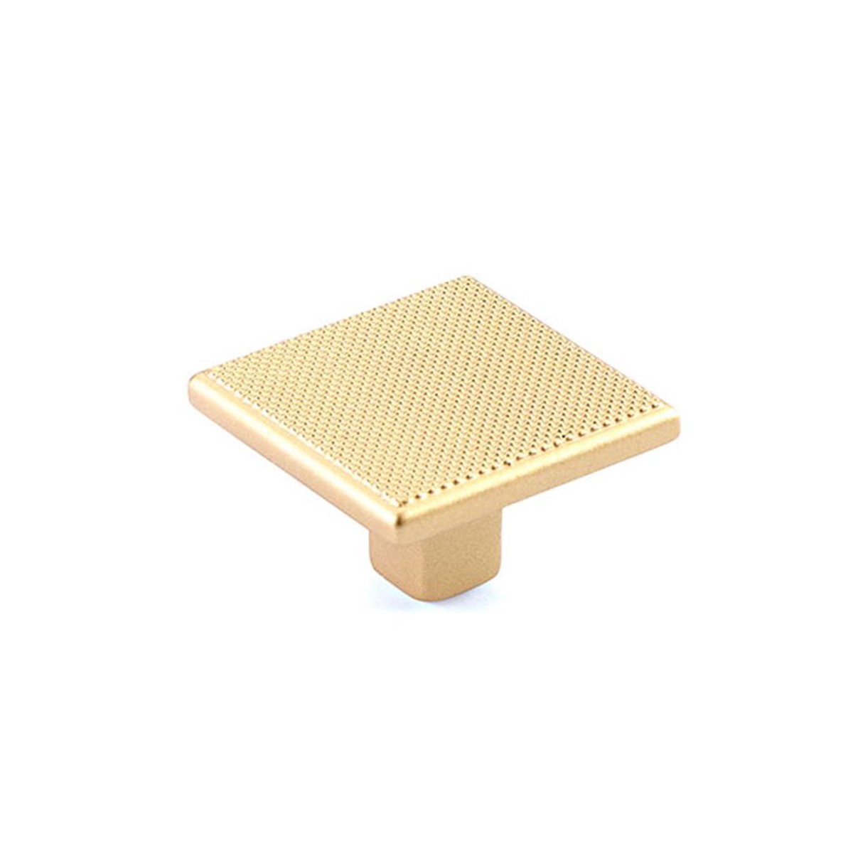 Quadrato Square Cabinet Knob - Cabinet Mount - 2 ZincSatin Brass