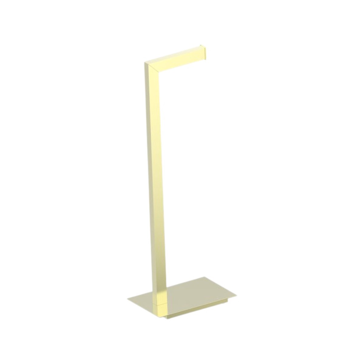 Square Toilet Paper Holder - Free Standing - 26 BrassBrushed Brass