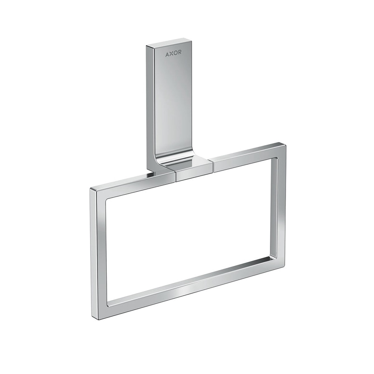 Universal Rectangular Towel Ring - Wall Mount - 8 BrassPolished Chrome