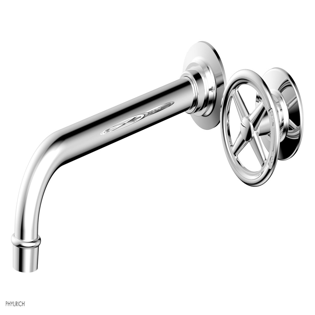 WORKS 10 Single Handle Wall Lavatory Set - Cross Handle 220-15-10