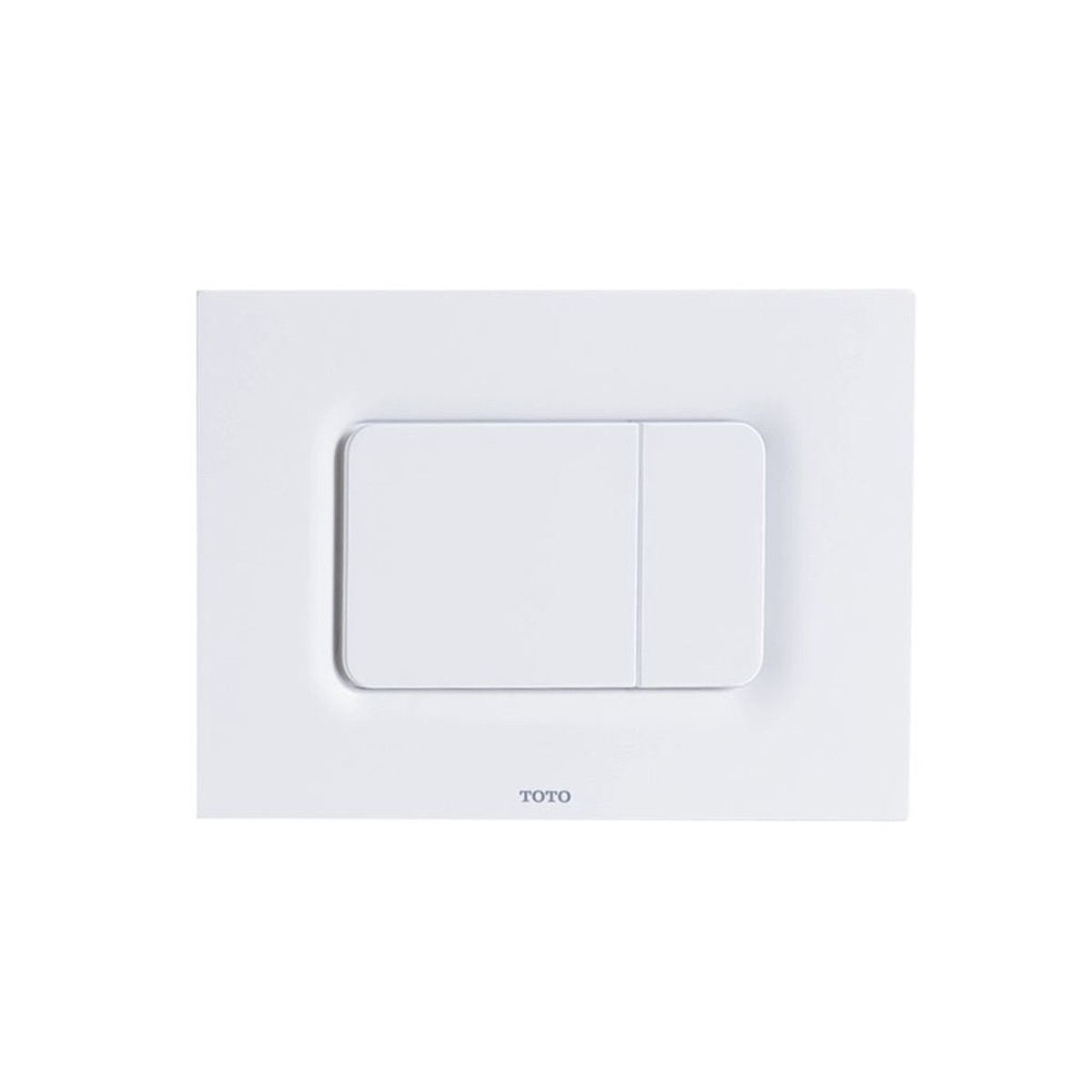 Basic Square Dual Toilet Flush Plate - Wall Mount - 10 AbsWhite