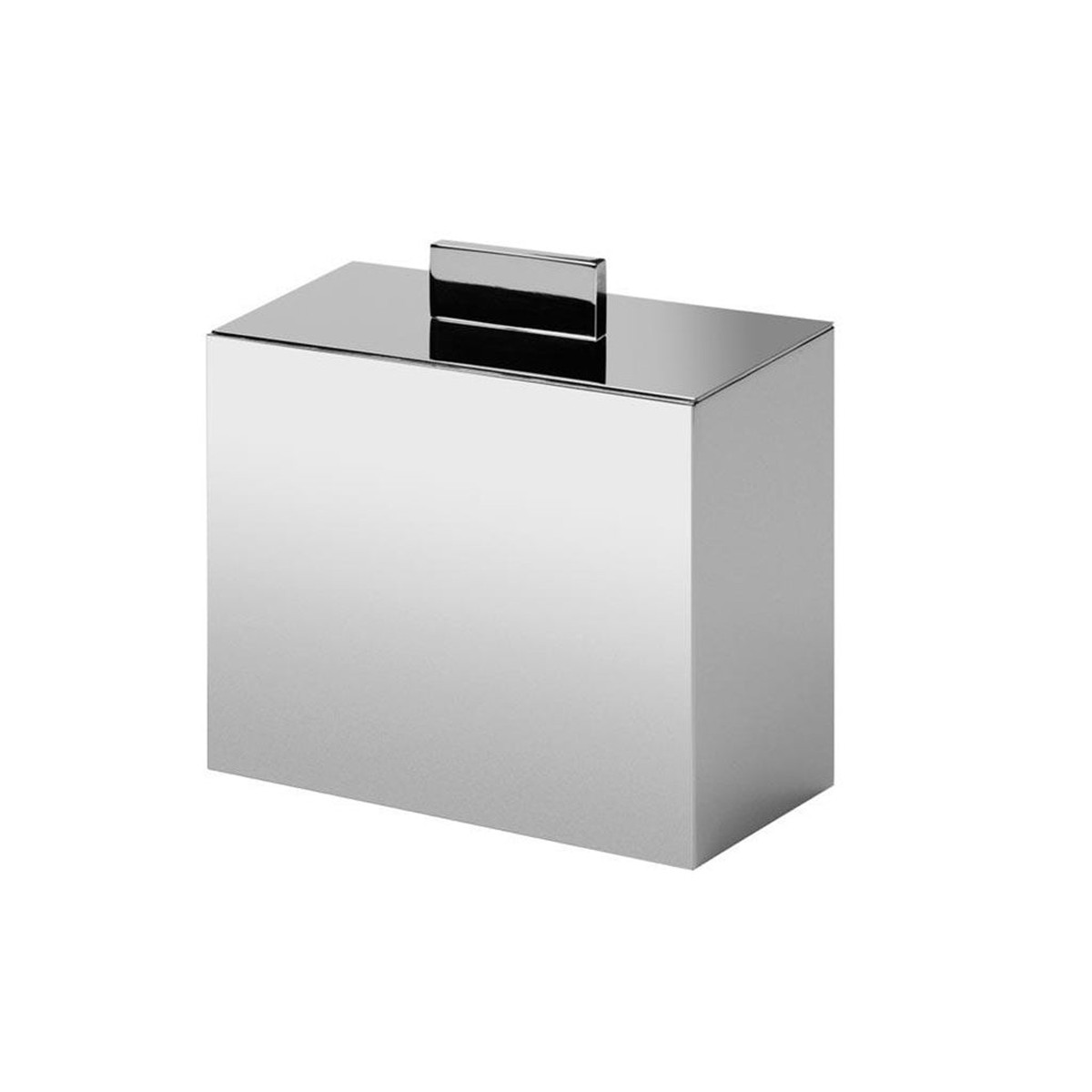 Box Metal Cotton Box - Free Standing - 4 BrassPolished Chrome