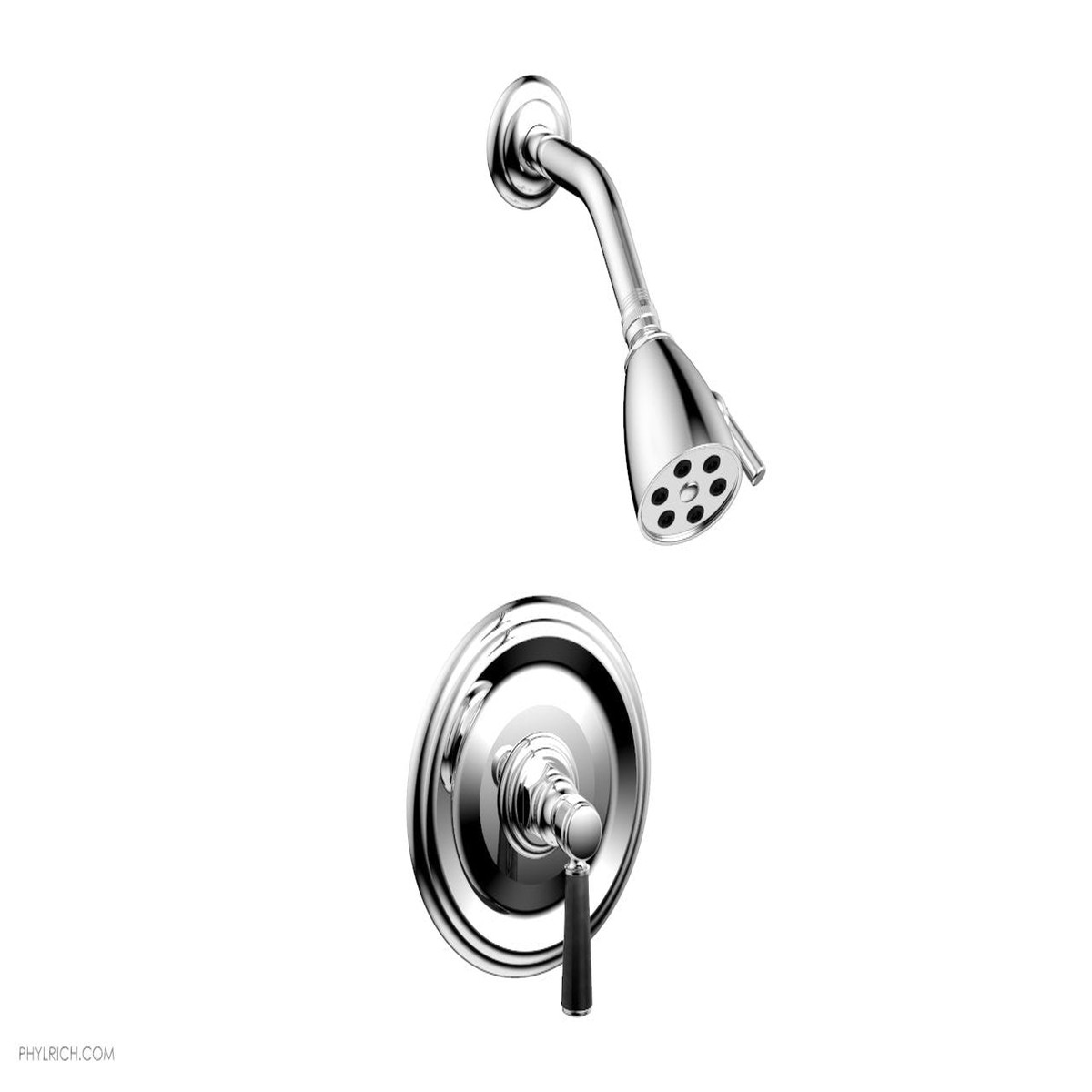 HEX TRADITIONAL Pressure Balance Shower Set - Black Marble 500-23