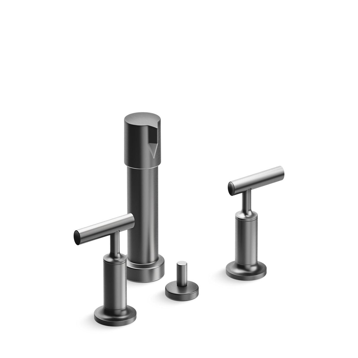 KOHLER K-14431-4 Purist Vertical spray bidet faucet with lever handles