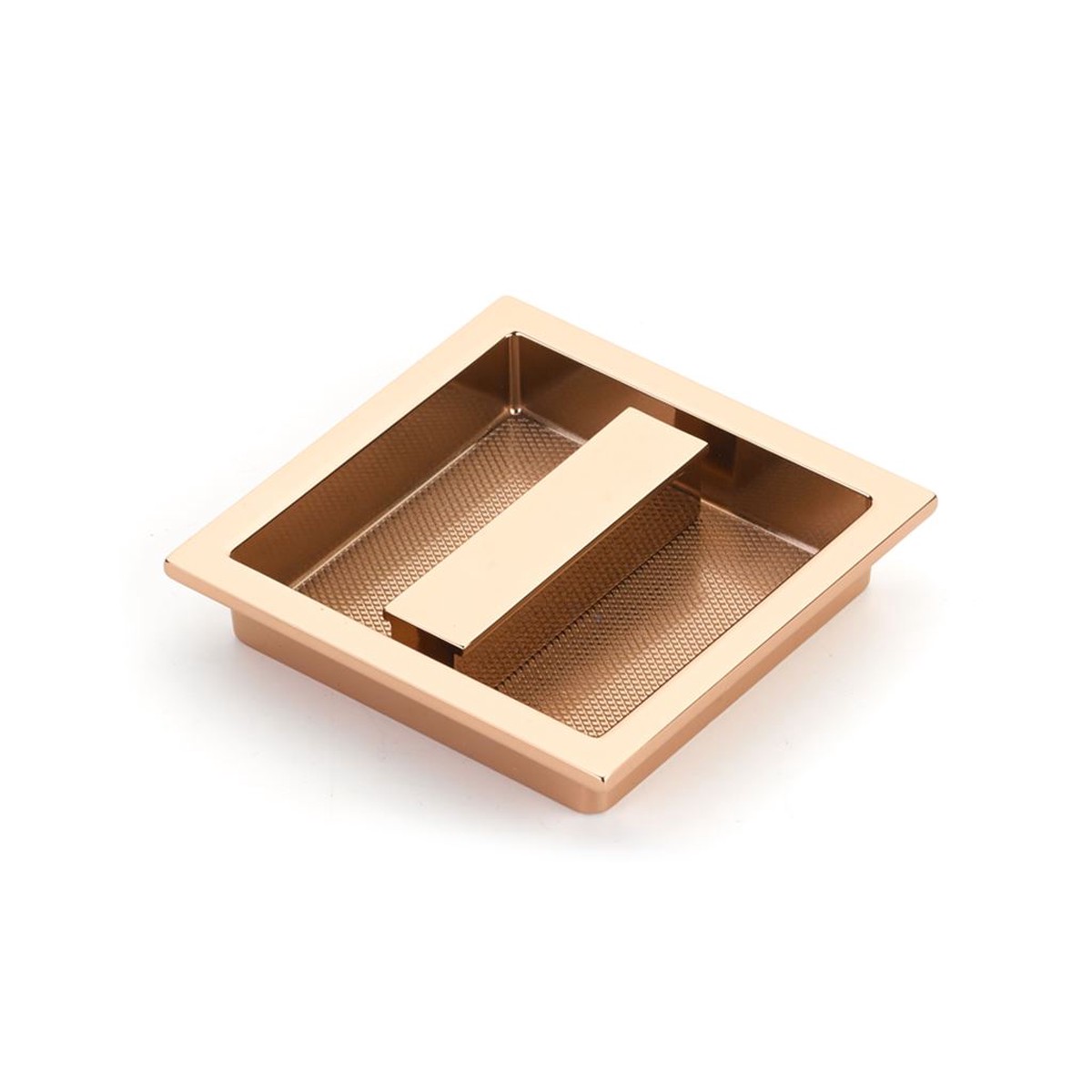 Modo Cabinet Recessed Pull - Cabinet Mount - 4 ZincPolished Rose Gold