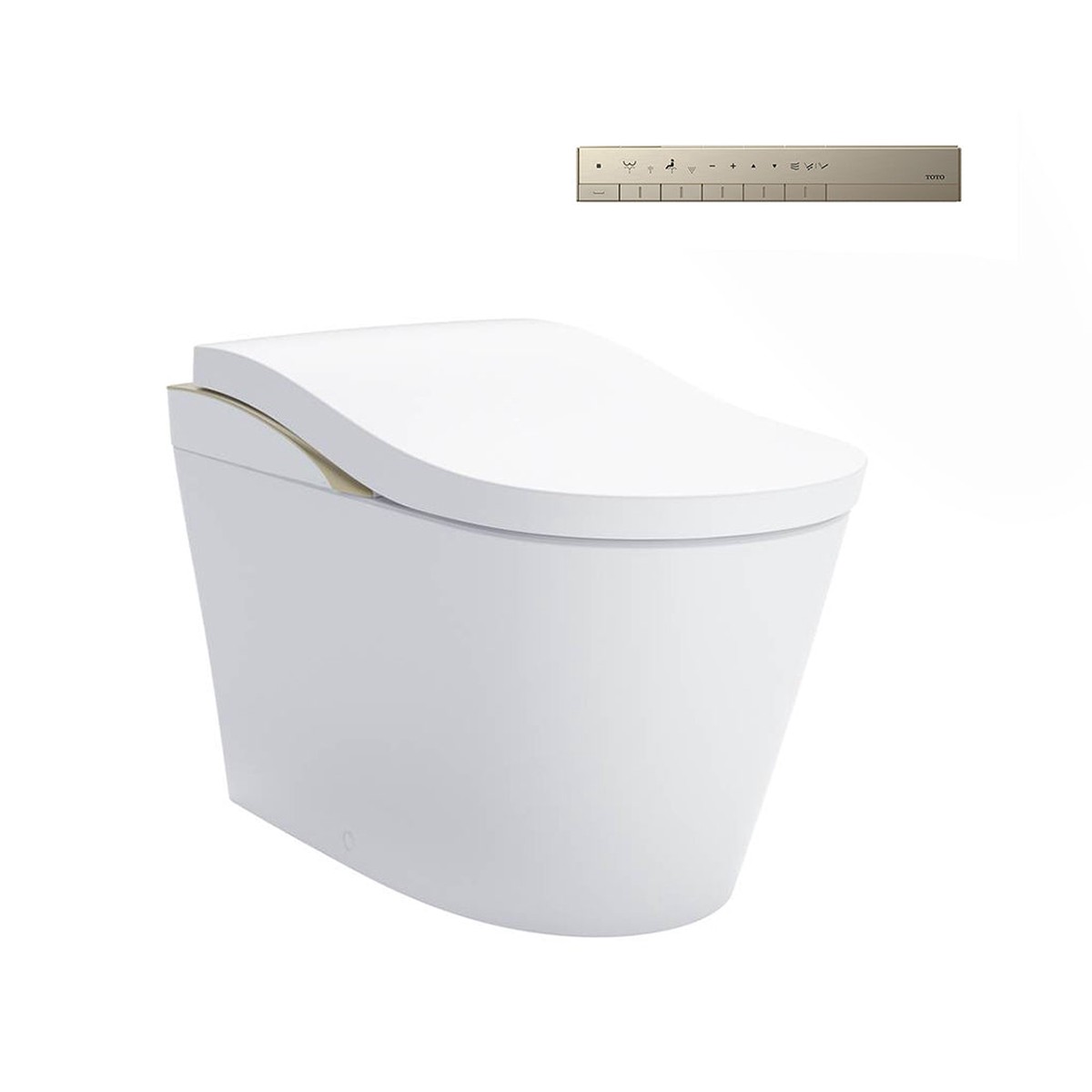 Neorest LS Elongated Dual Flush One Piece Toilet with Smart Bidet Seat - Floor Mount - 17 Vitreous ChinaCottonNickel
