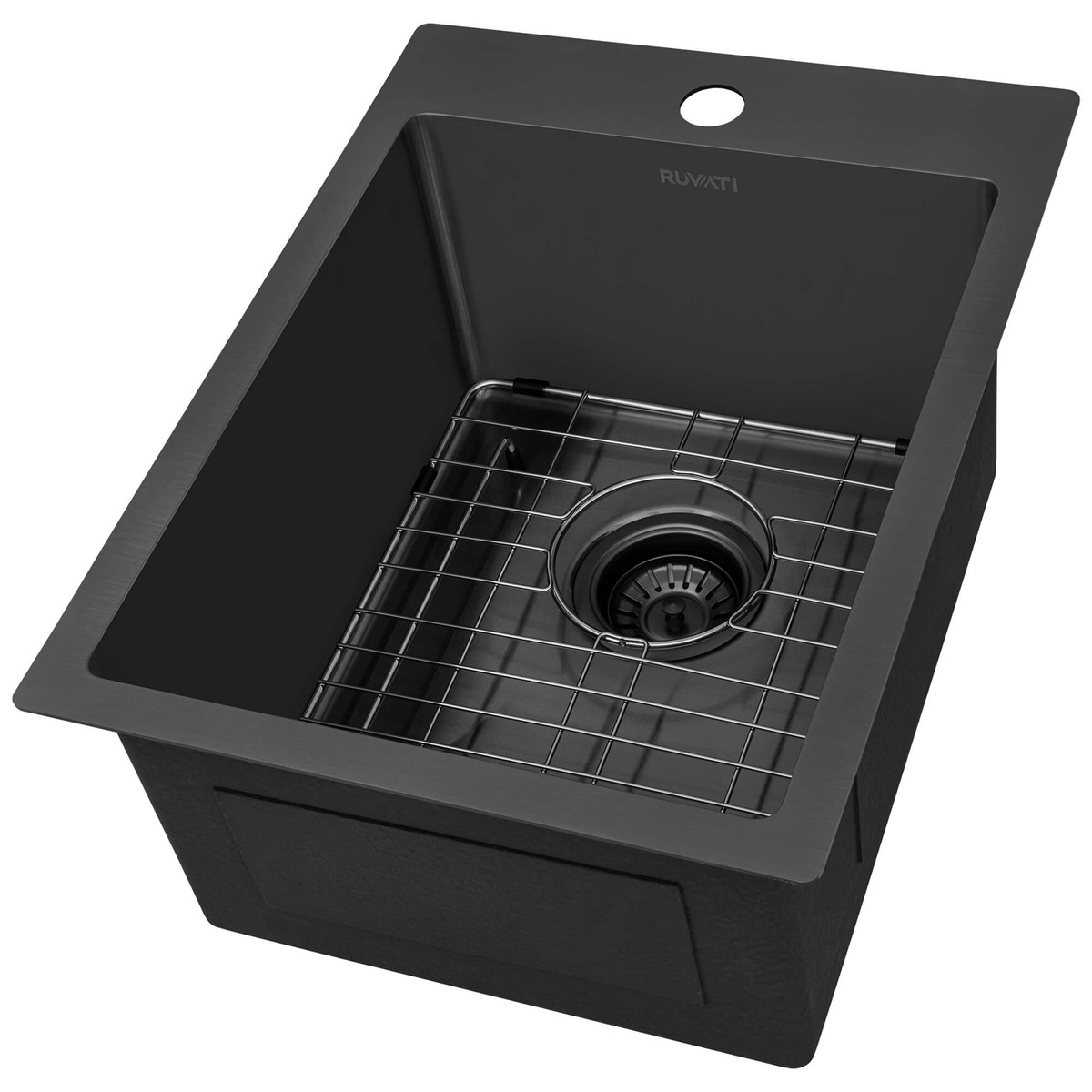 Ruvati 15 x 20 Gunmetal Topmount Bar Prep Sink