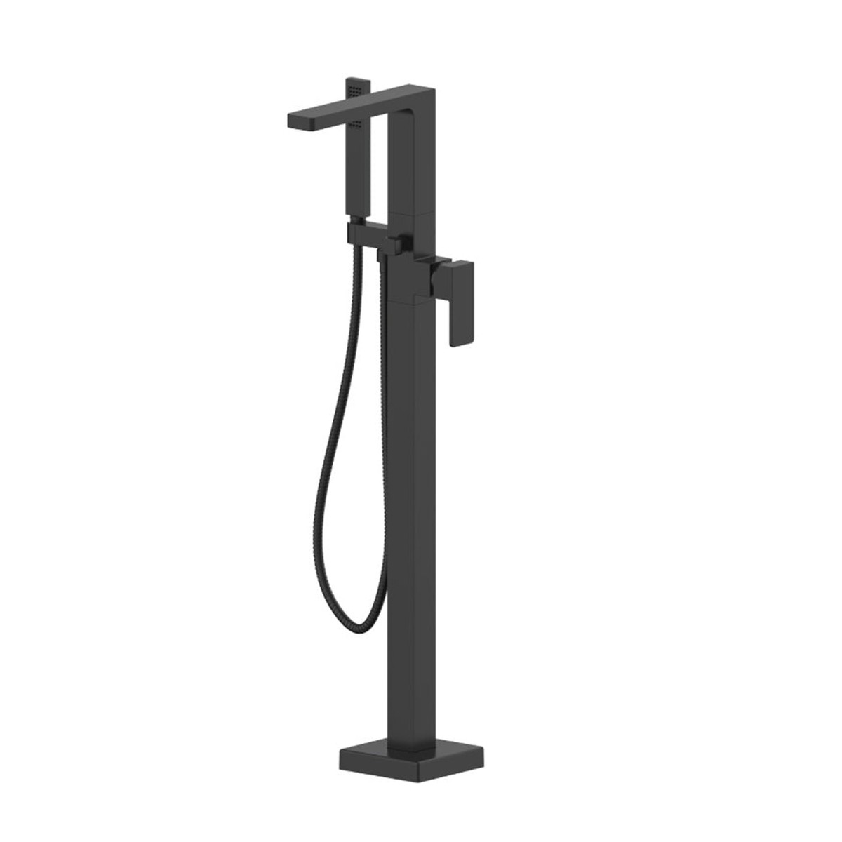 Serie 196 Hand Shower Complete Tub Faucet - Floor Mount - 39 BrassMatt Black
