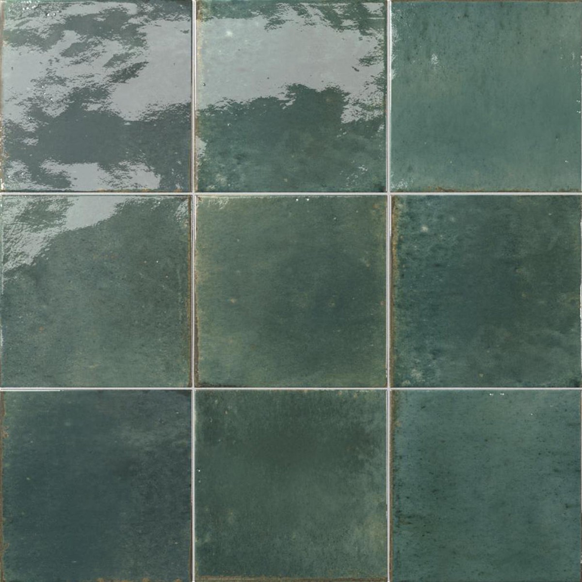 Agadir Floor Tile - Wall Or Floor Mount - 58 x 58 PorcelainGloss Green