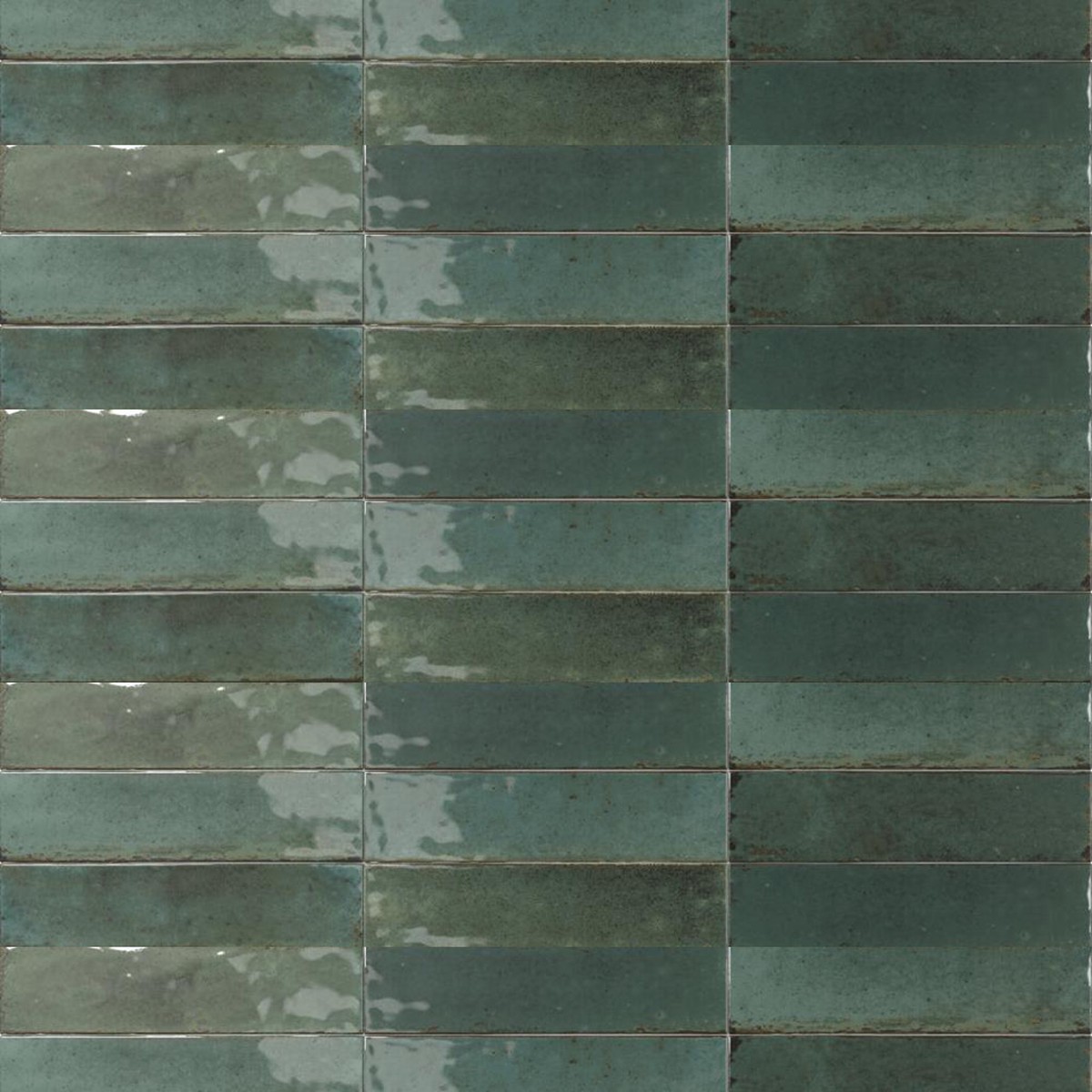 Agadir Selva Floor Tile - Wall Or Floor Mount - 11 x 28 PorcelainGloss Green