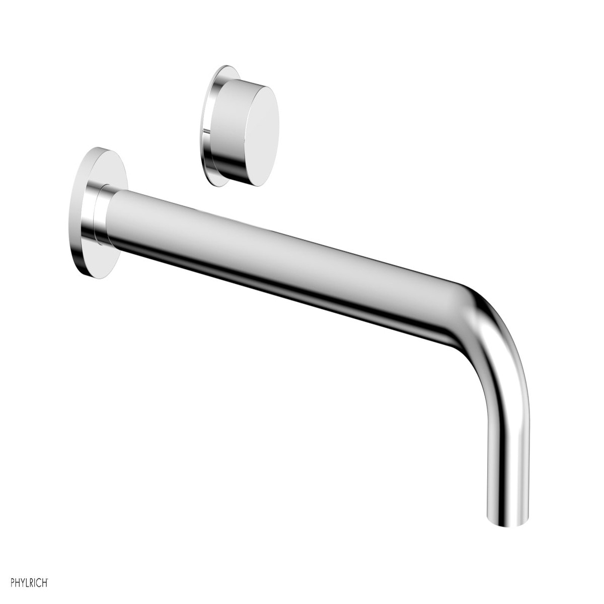 Basic II 12 Single Handle Wall Lavatory Set - Smooth Handle 230-16-12