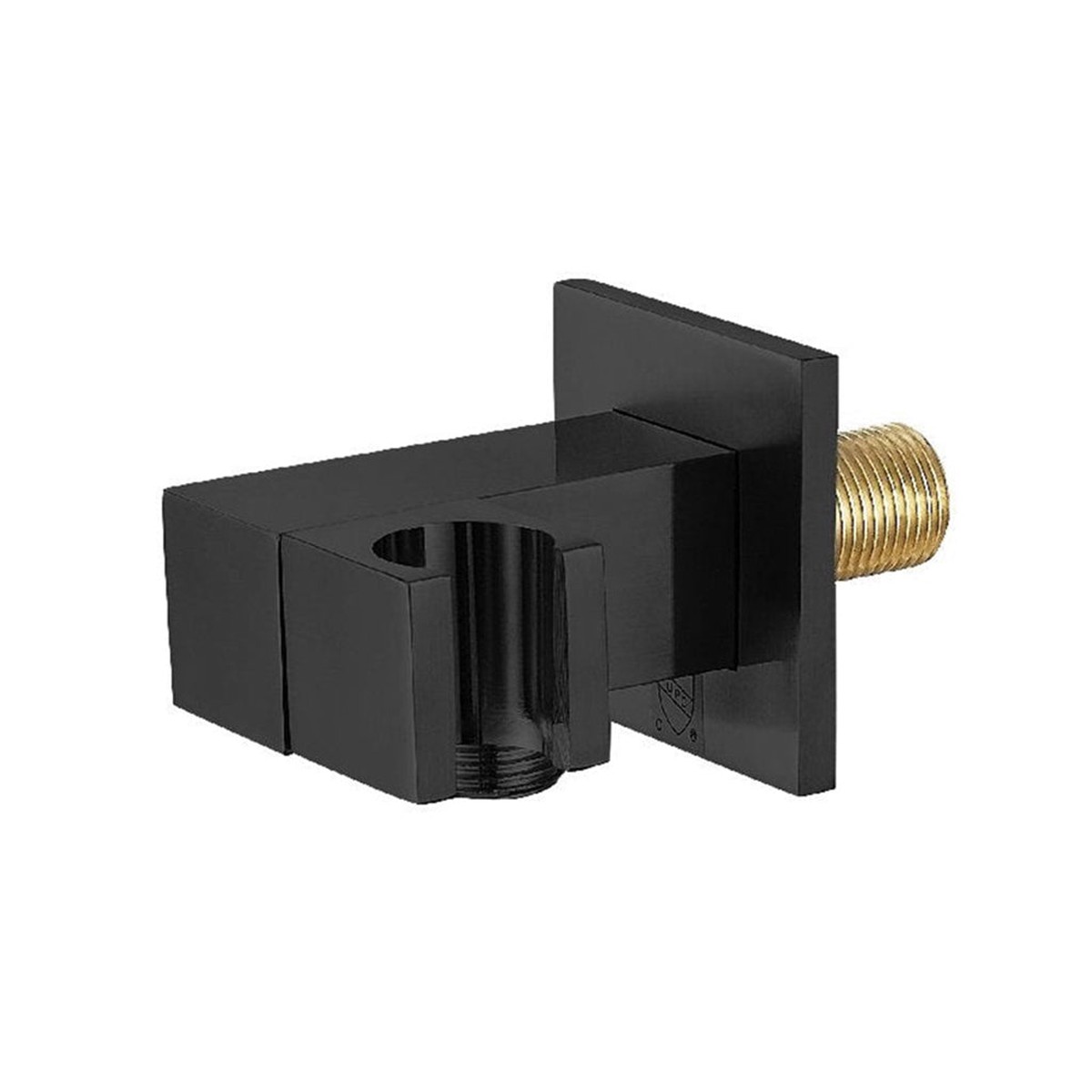 Devon Hand Shower Holder Connector - Wall Mount - 3 BrassMatt Black