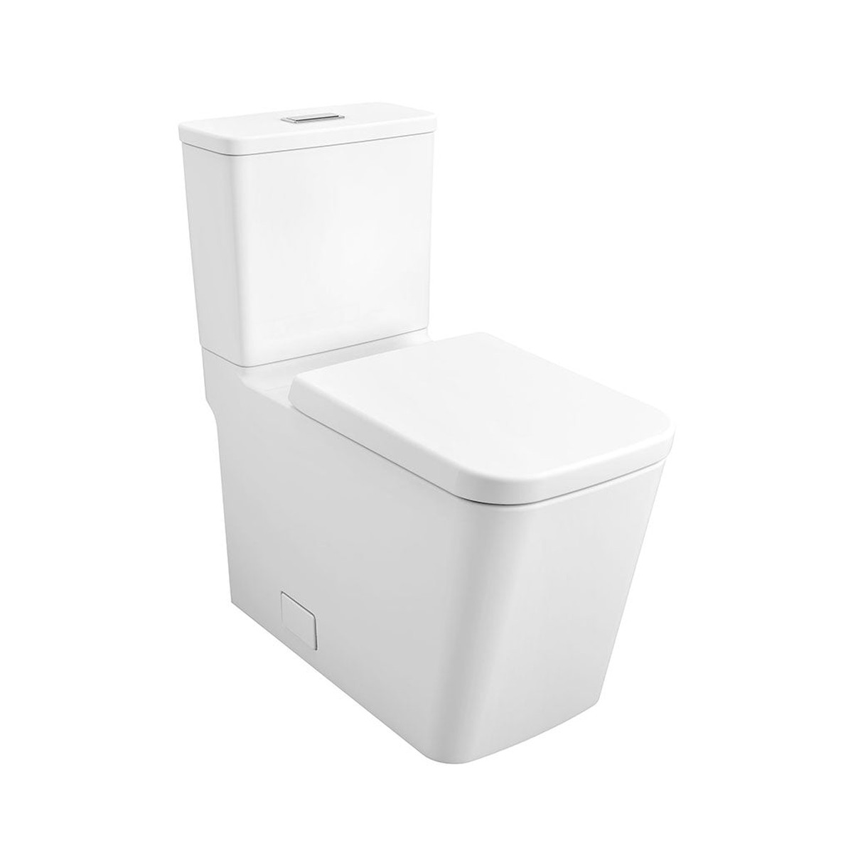 Eurocube Elongated Complete Dual Flush Two Piece Toilet - Floor Mount - 17 Vitreous ChinaAlpine White