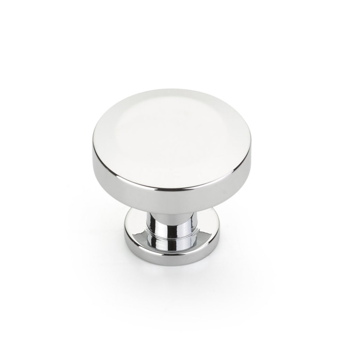Heathrow Round Cabinet Knob - Cabinet Mount - 2 BrassPolished Chrome