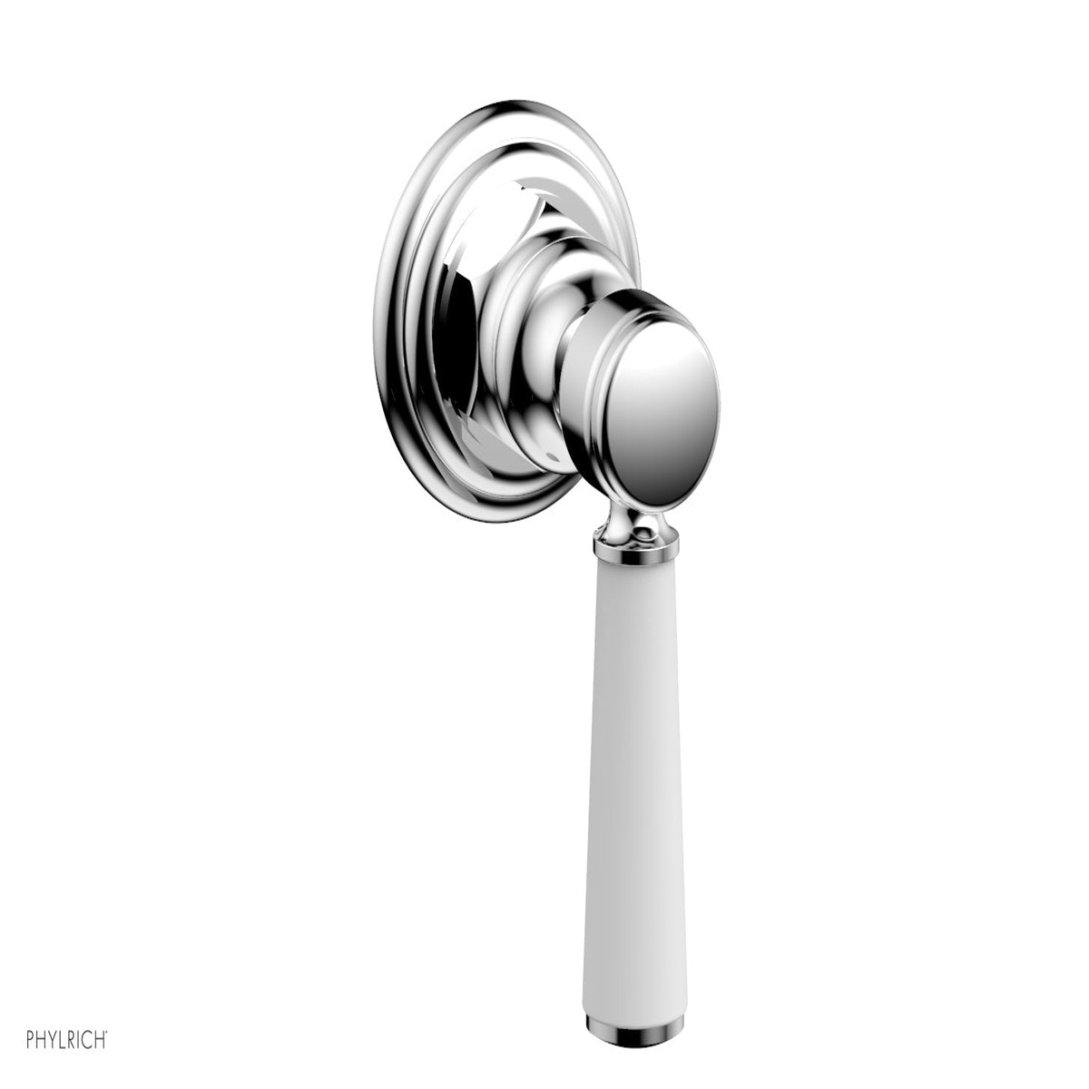 HEX TRADITIONAL HENRI Volume ControlDiverter - Satin White Lever Handle 500-36
