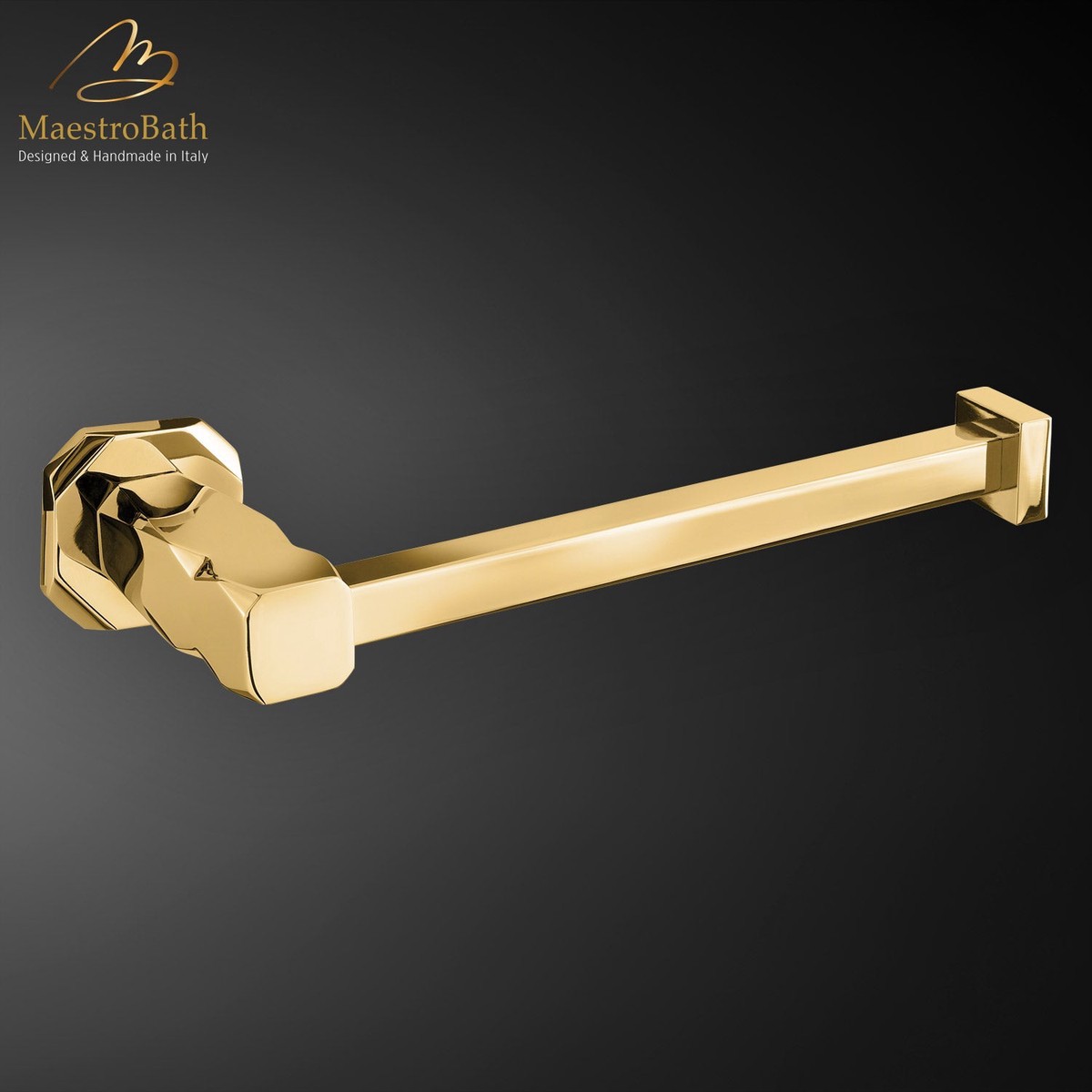 IKON Horizontal Toilet Paper Holder Polished Gold