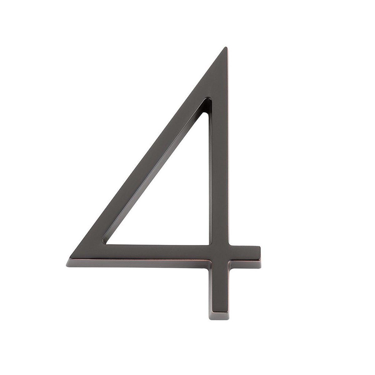 Modern 4 House Numbers - Wall Mount - 7 ZincOil Rubbed Bronze