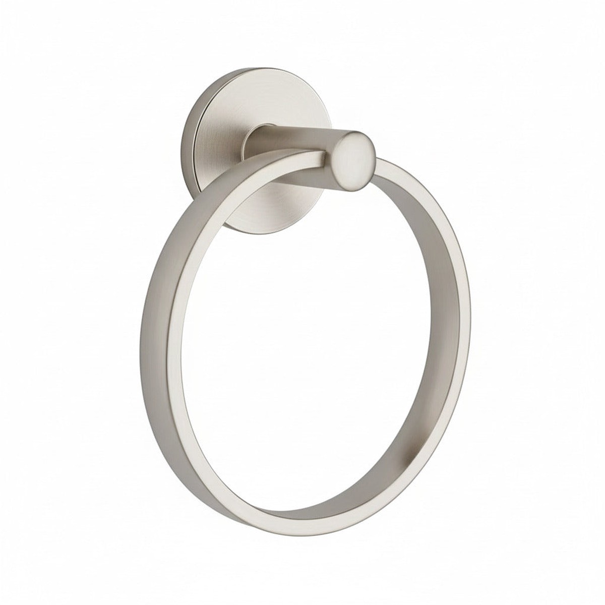 Modern Disk Towel Ring - Wall Mount - 7 BrassSatin Nickel