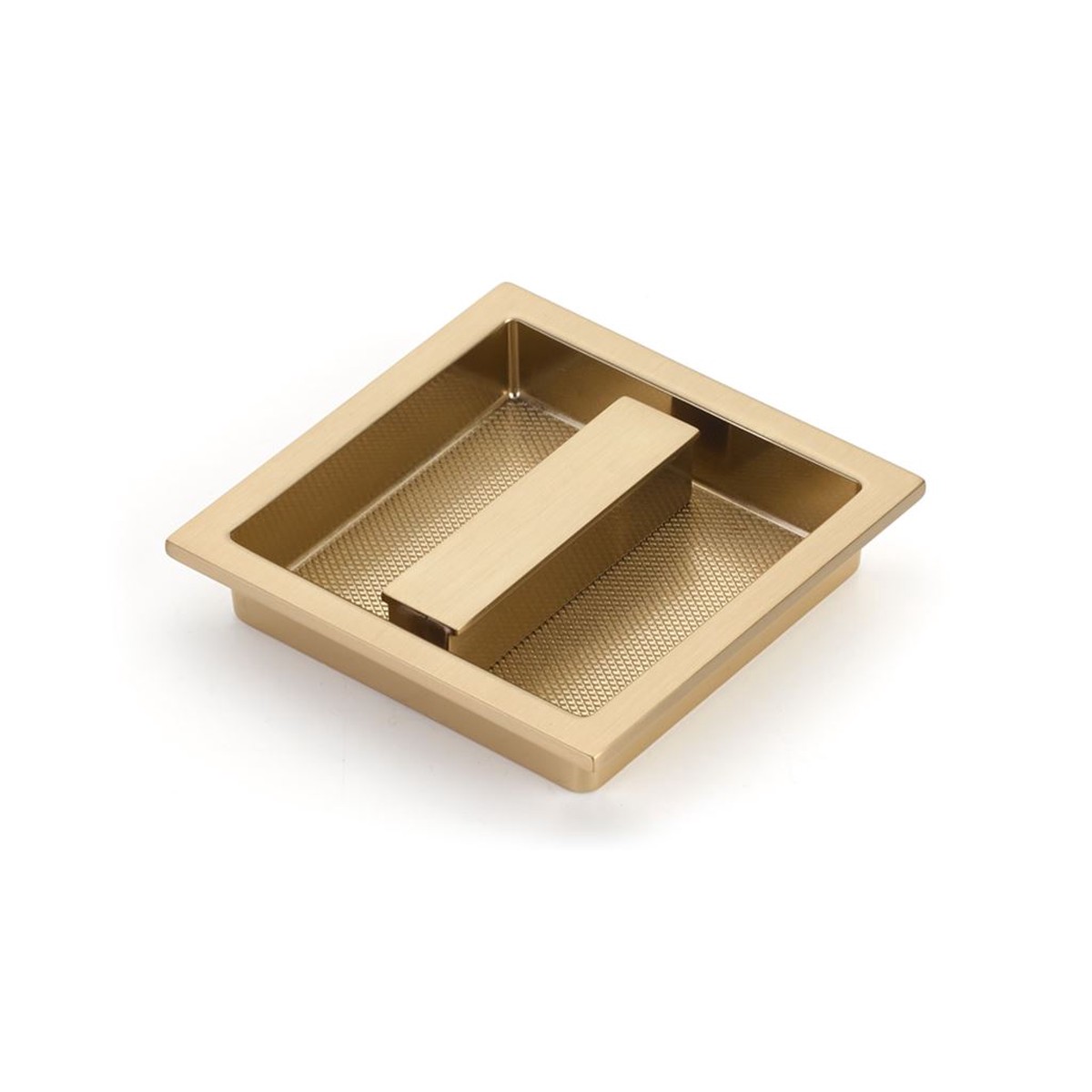 Modo Cabinet Recessed Pull - Cabinet Mount - 4 ZincSatin Brass