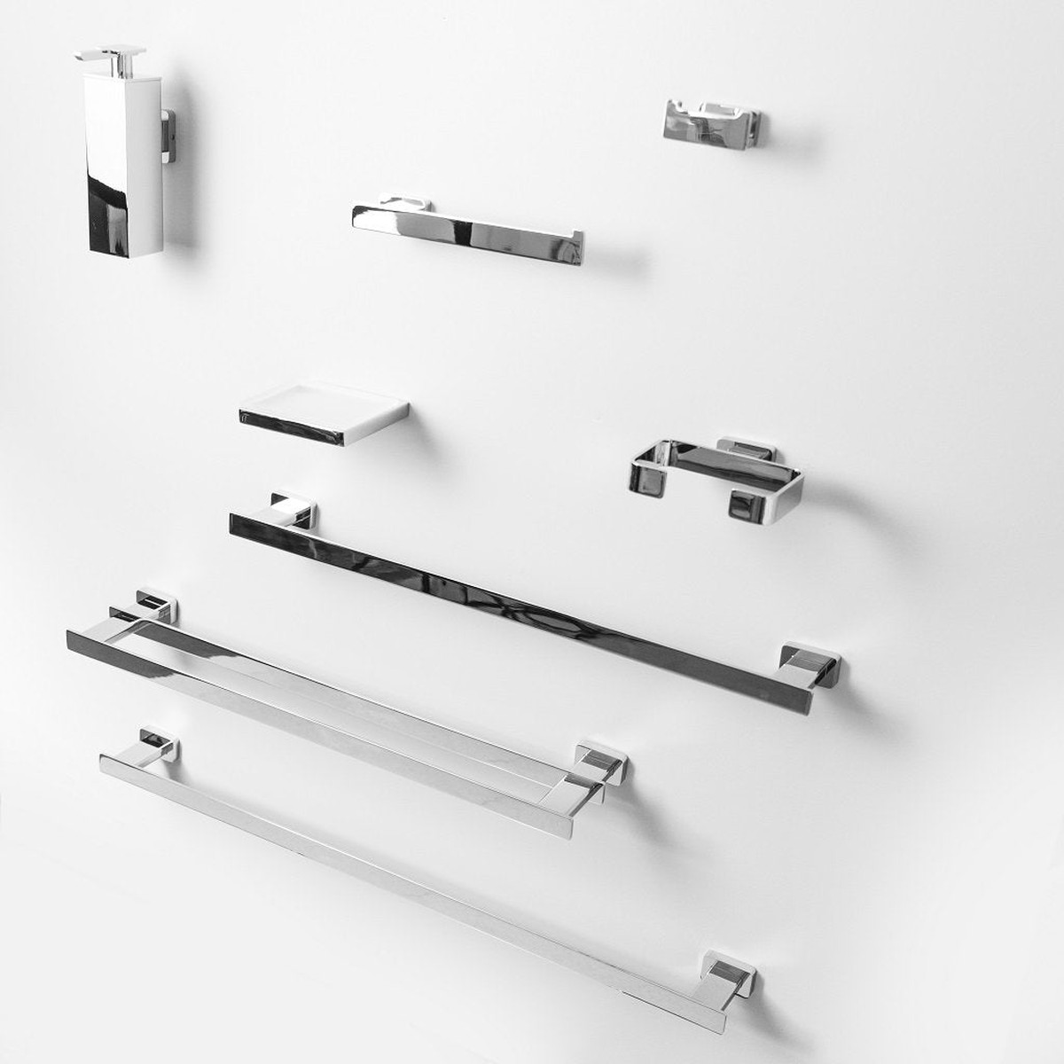 Noah Bathroom Accesories Set - Wall Mount - BrassPolished Chrome