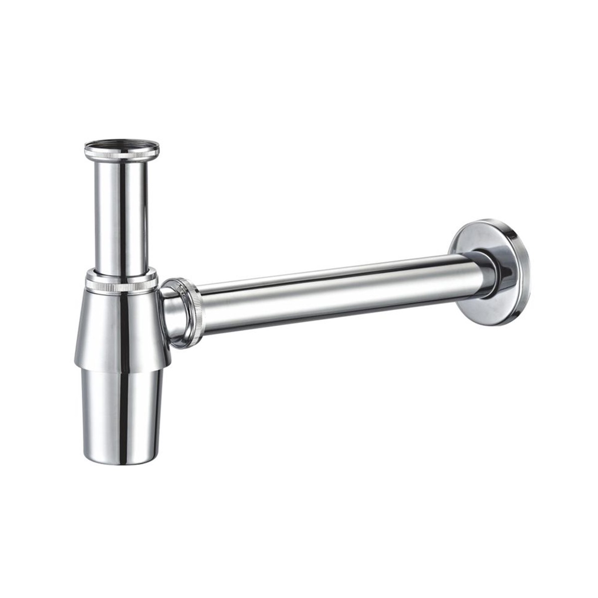 Sink Complements Classic Bottle Sink Siphon - Under Mount - 2 BrassPolished Chrome
