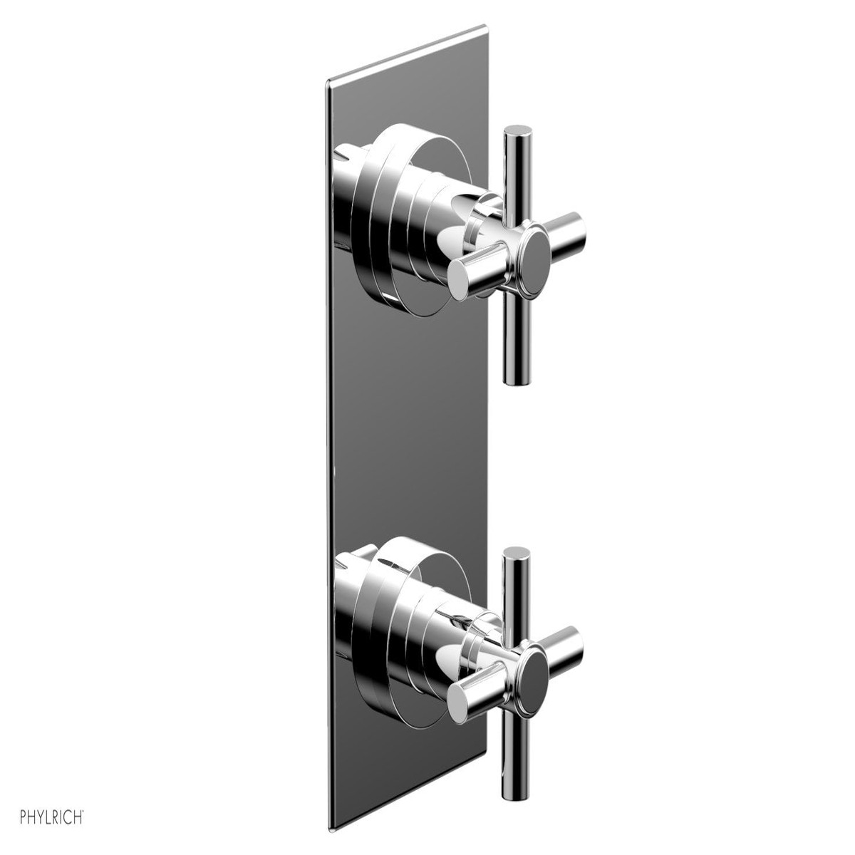 BASIC 12 Thermostatic Valve with Volume Control or Diverter Cross Handles 4-350