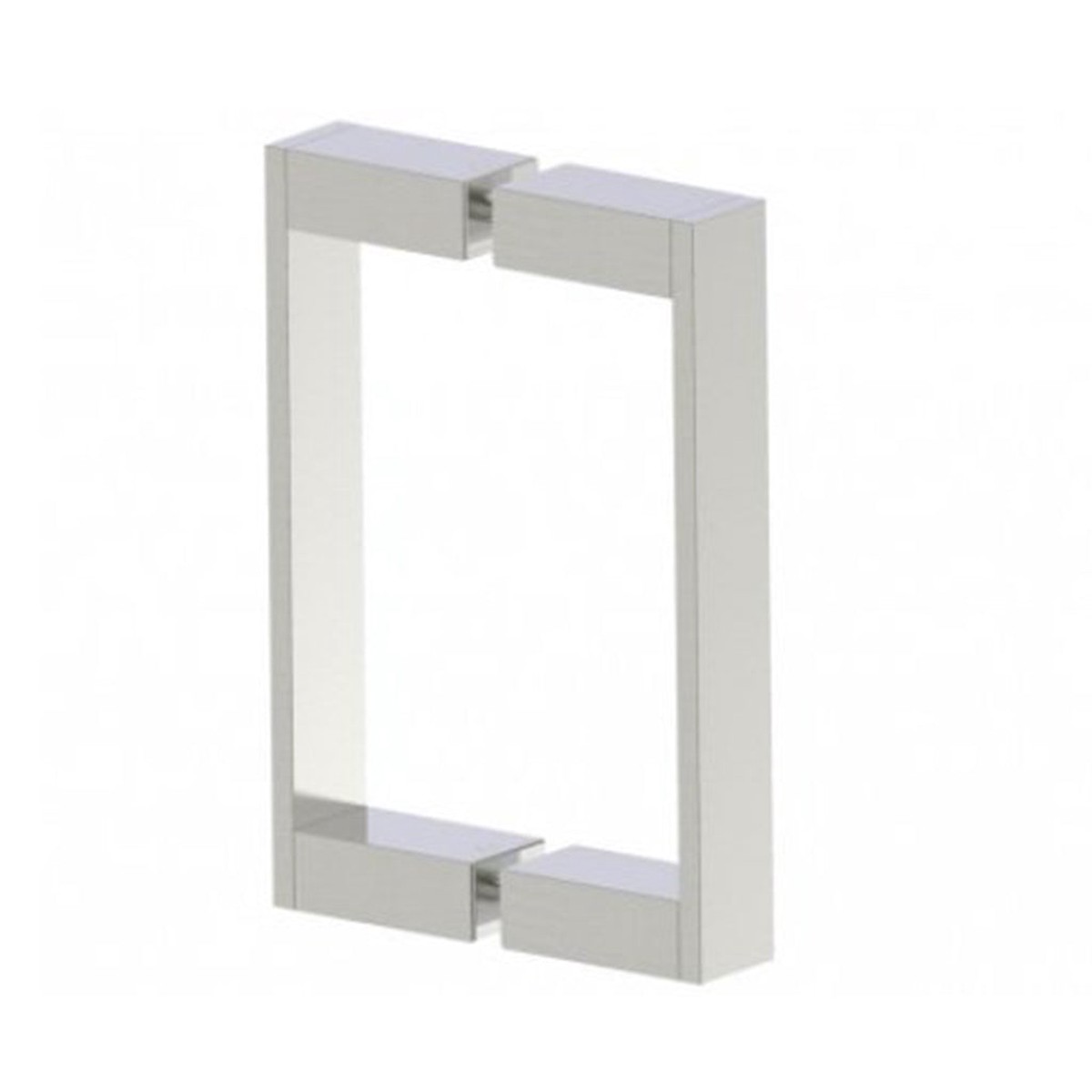 Berlin Double Glass Shower Door Handle - Door Mount - 8 BrassBrushed Nickel