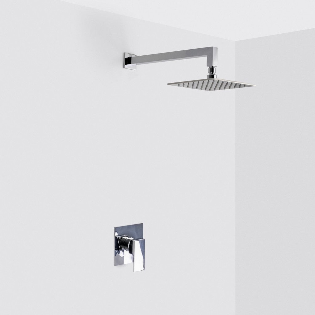 Devon 1-Way Pressure Balance Trim Complete Shower Set - Wall Mount - 8 BrassPolished Chrome