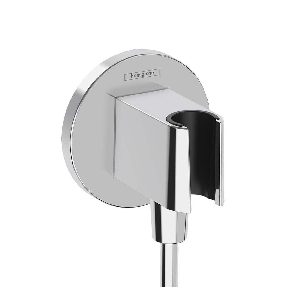 Fixfit S Hand Shower Holder Connector - Wall Mount - 4 BrassPolished Chrome