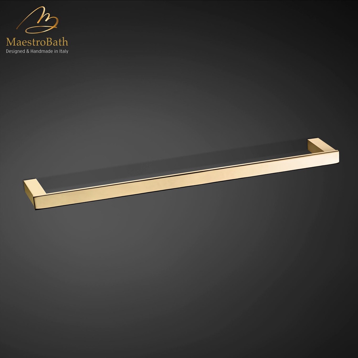 Modern Towel Bar 16 Polished Gold