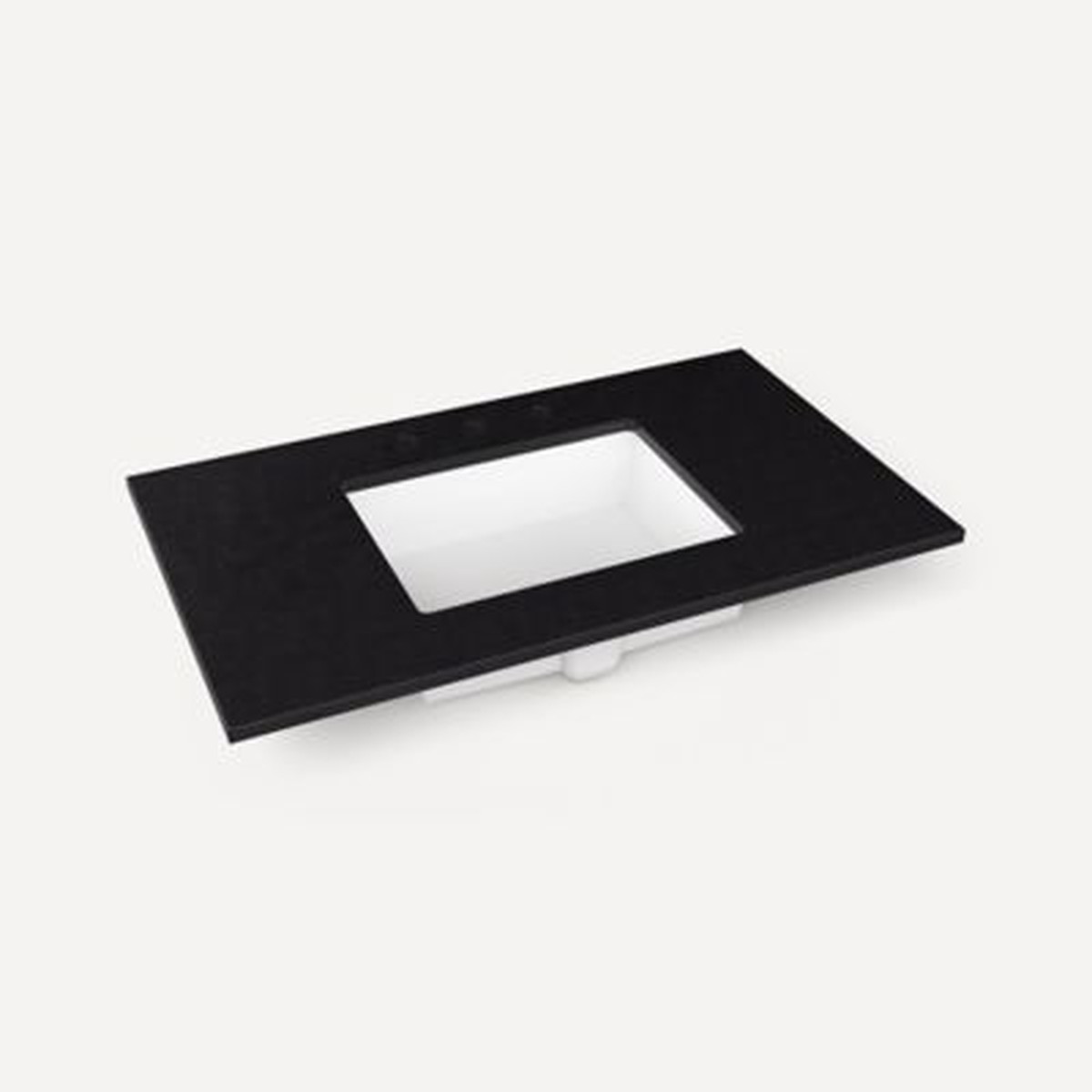 Robern TB37UCO90 Engineered Stone Top Quartz Stone Vanity Top 37 x 34 x 22 Center Undercounter Sink Three Hole for Islamorada and Sinca