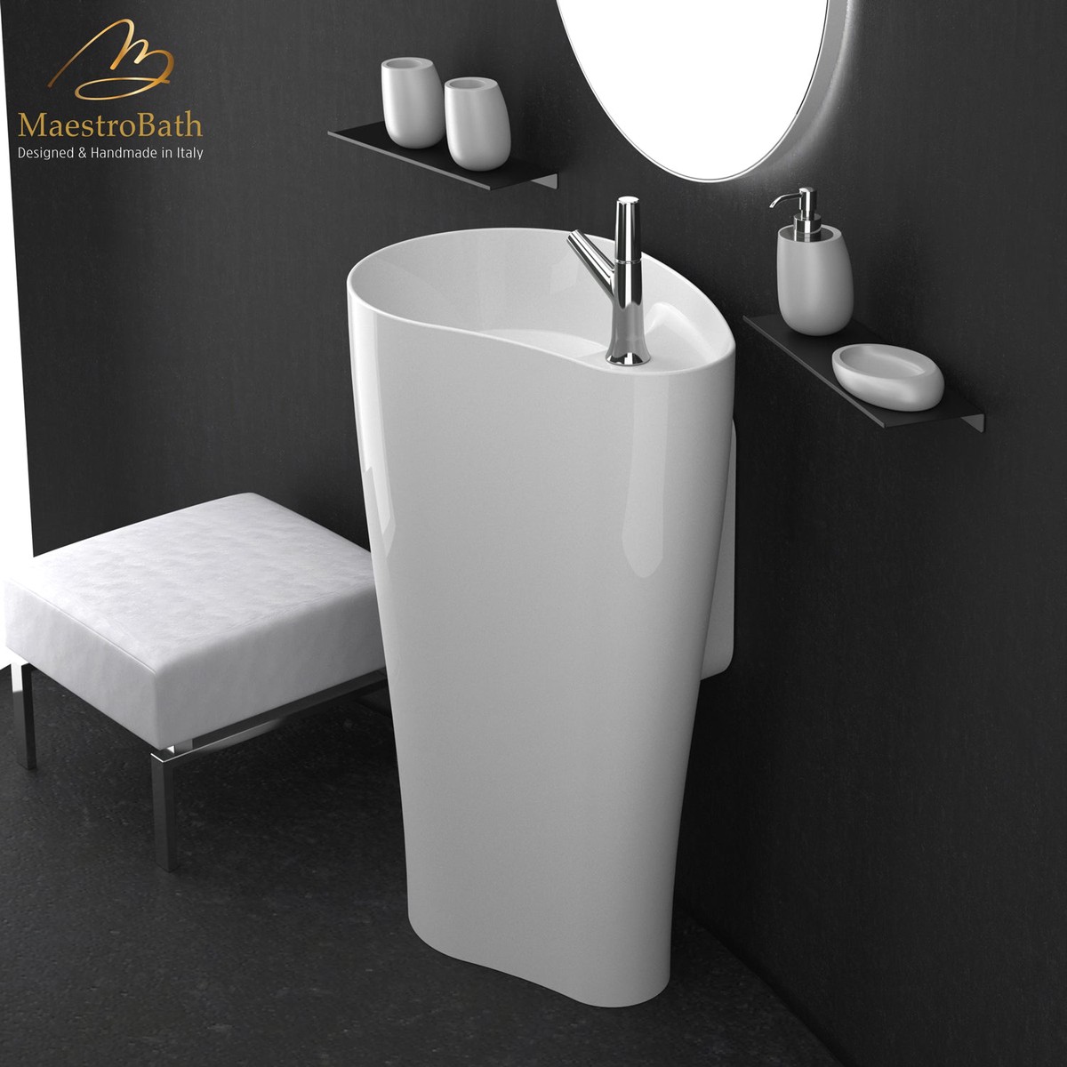 SEI Contemporary Pedestal Sink