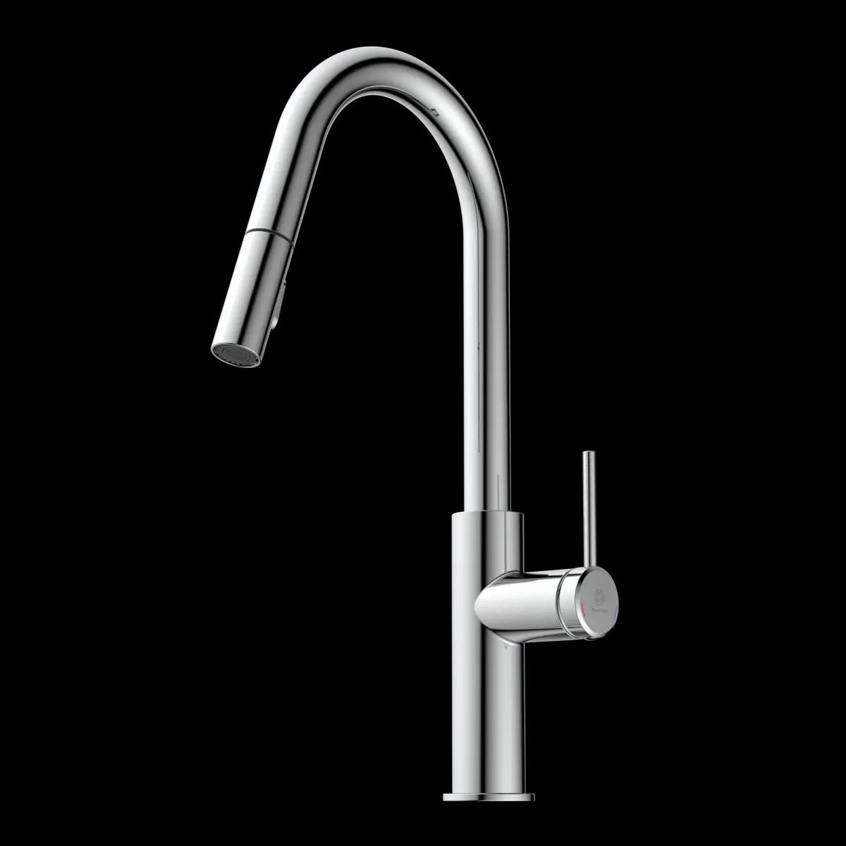 Wasserwerk Kitchen Faucet with Curved Pull-Down Spout in Chrome