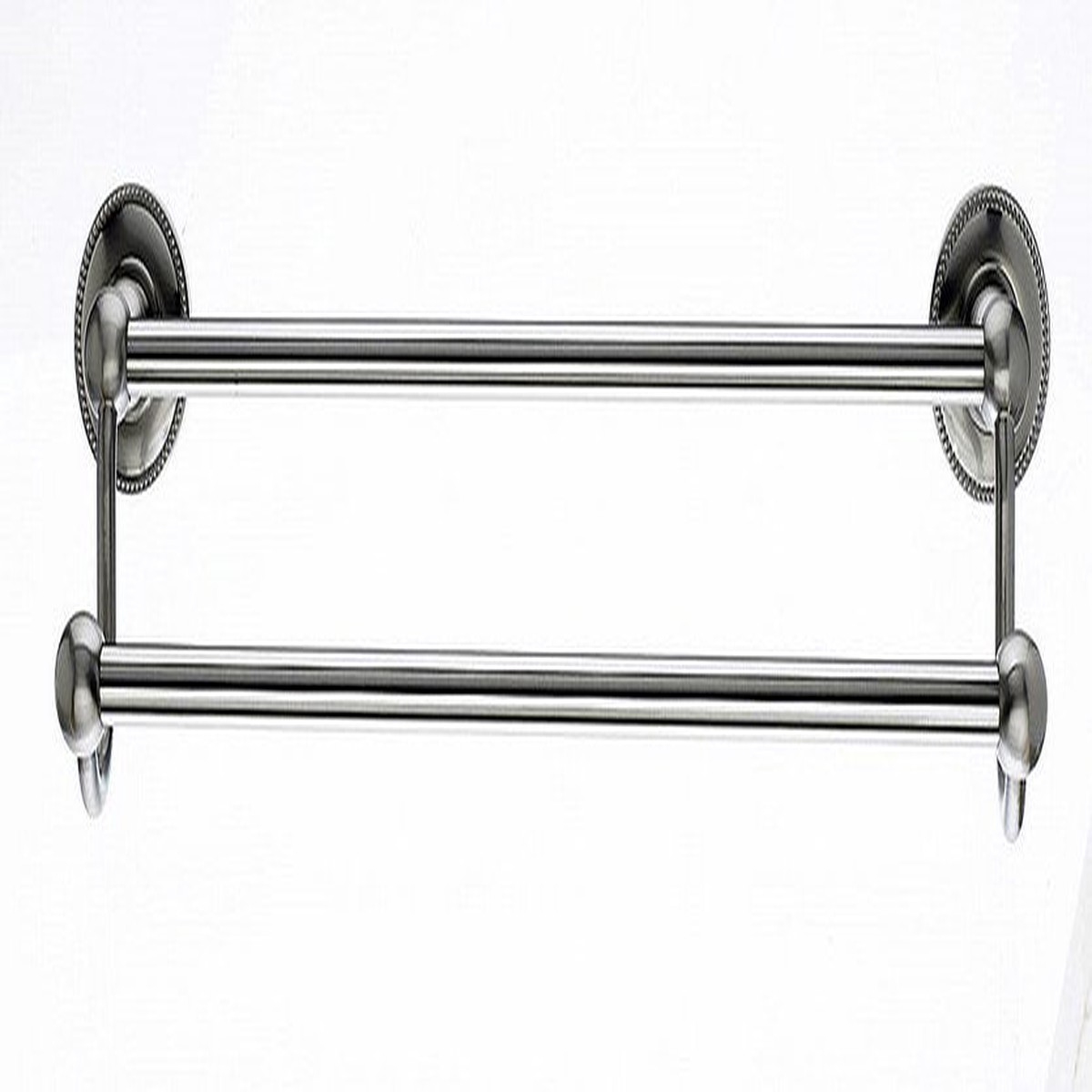18 Double Towel Bar With Beaded Detail In Brushed Satin Nickel