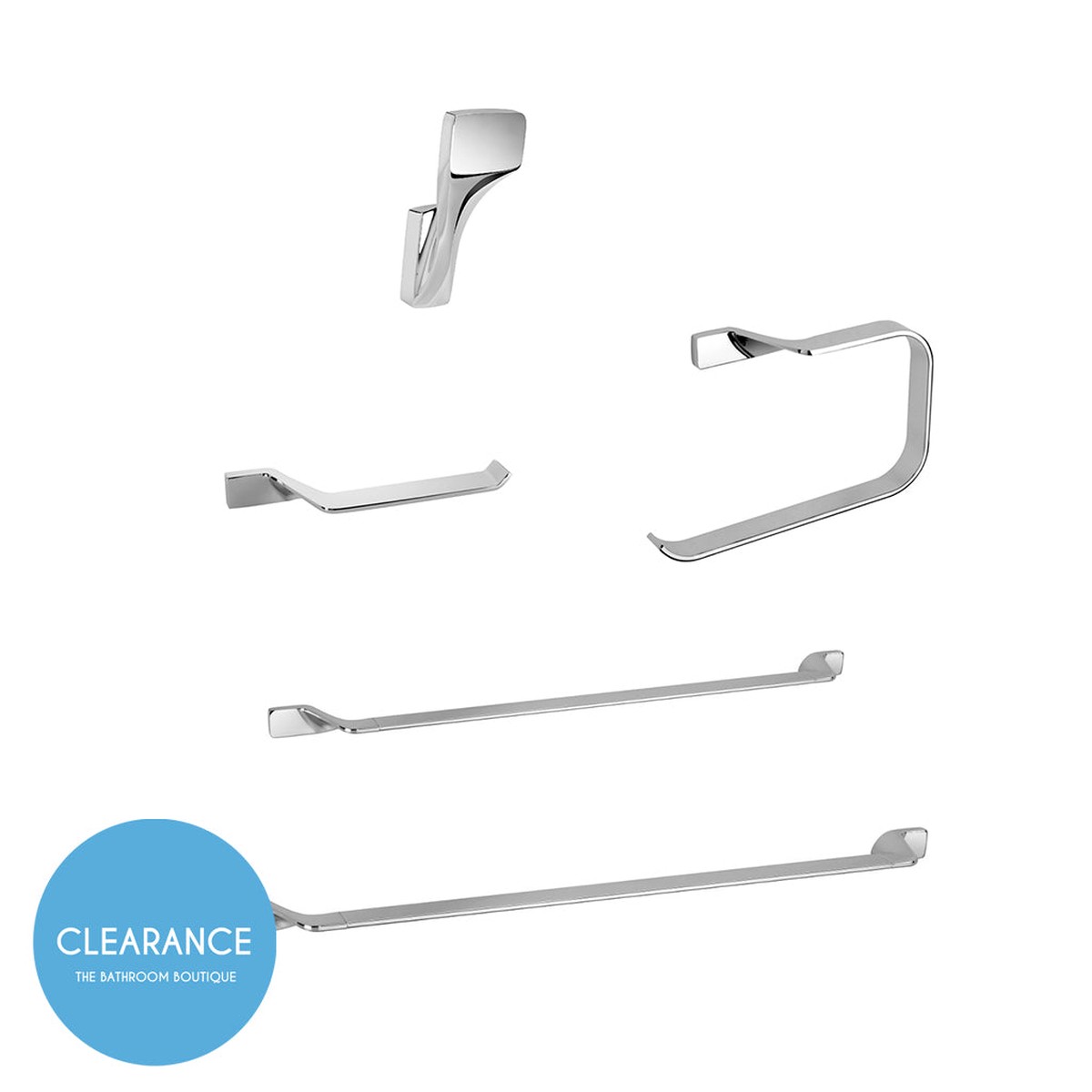Alice 1 Bathroom Accessories Set - Wall Mount - BrassPolished Chrome (Final Sale)