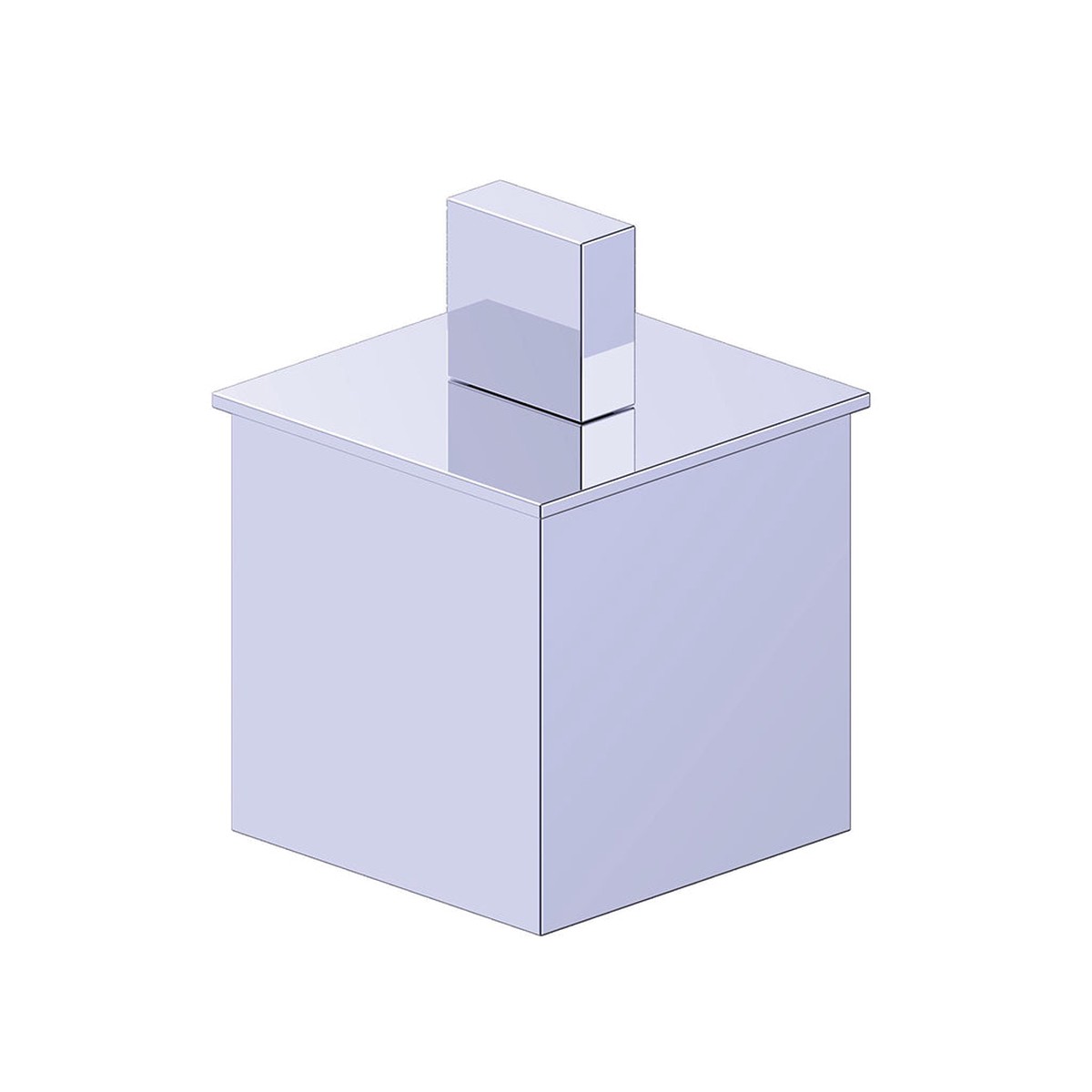 Berlin Small Cotton Box - Free Standing - 4 BrassPolished Chrome