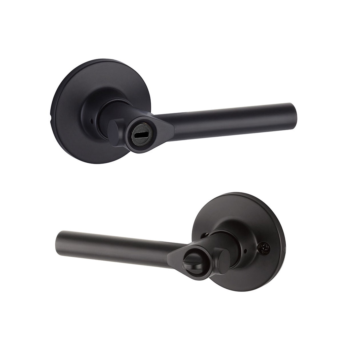 Owen Rosette Holden Privacy Door Leverset - Door Mount - 4 BrassFlat Black