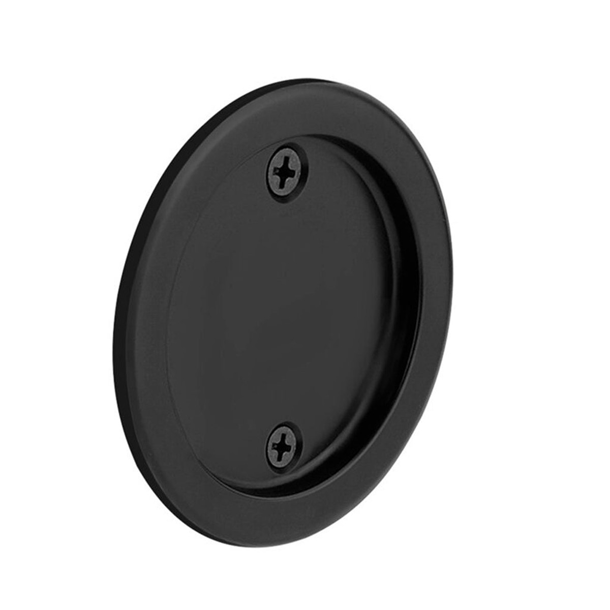 Round Tubular Dummy Pocket Door Lockset - Door Mount - 3 BrassFlat Black