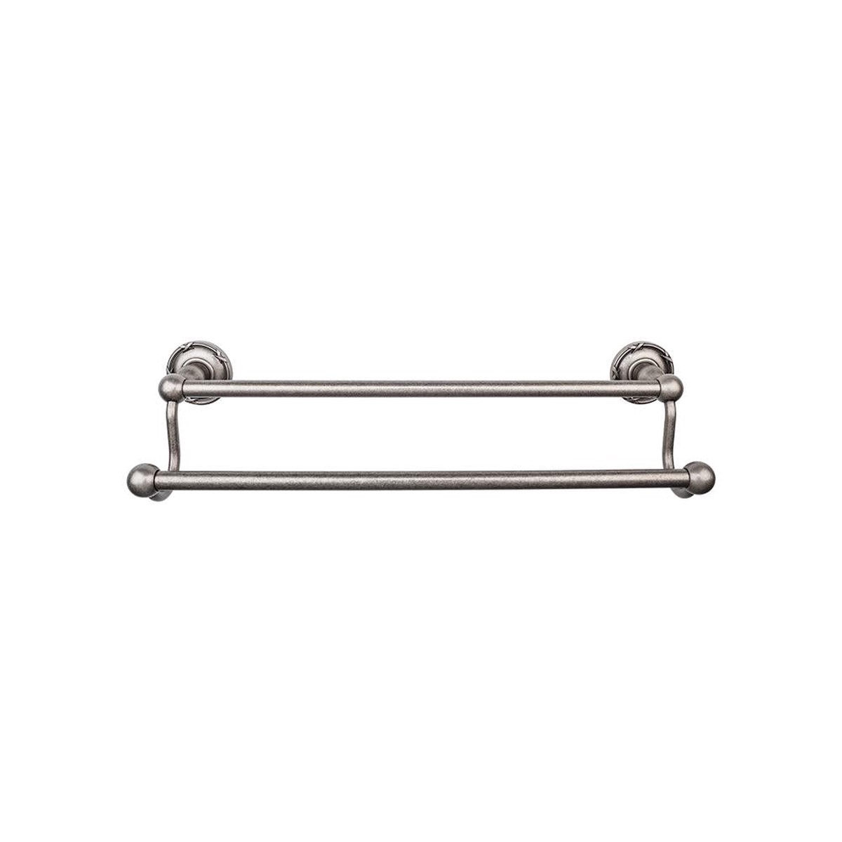 Top Knobs Edwardian Double Bath Towel Bar - Ribbon Backplate
